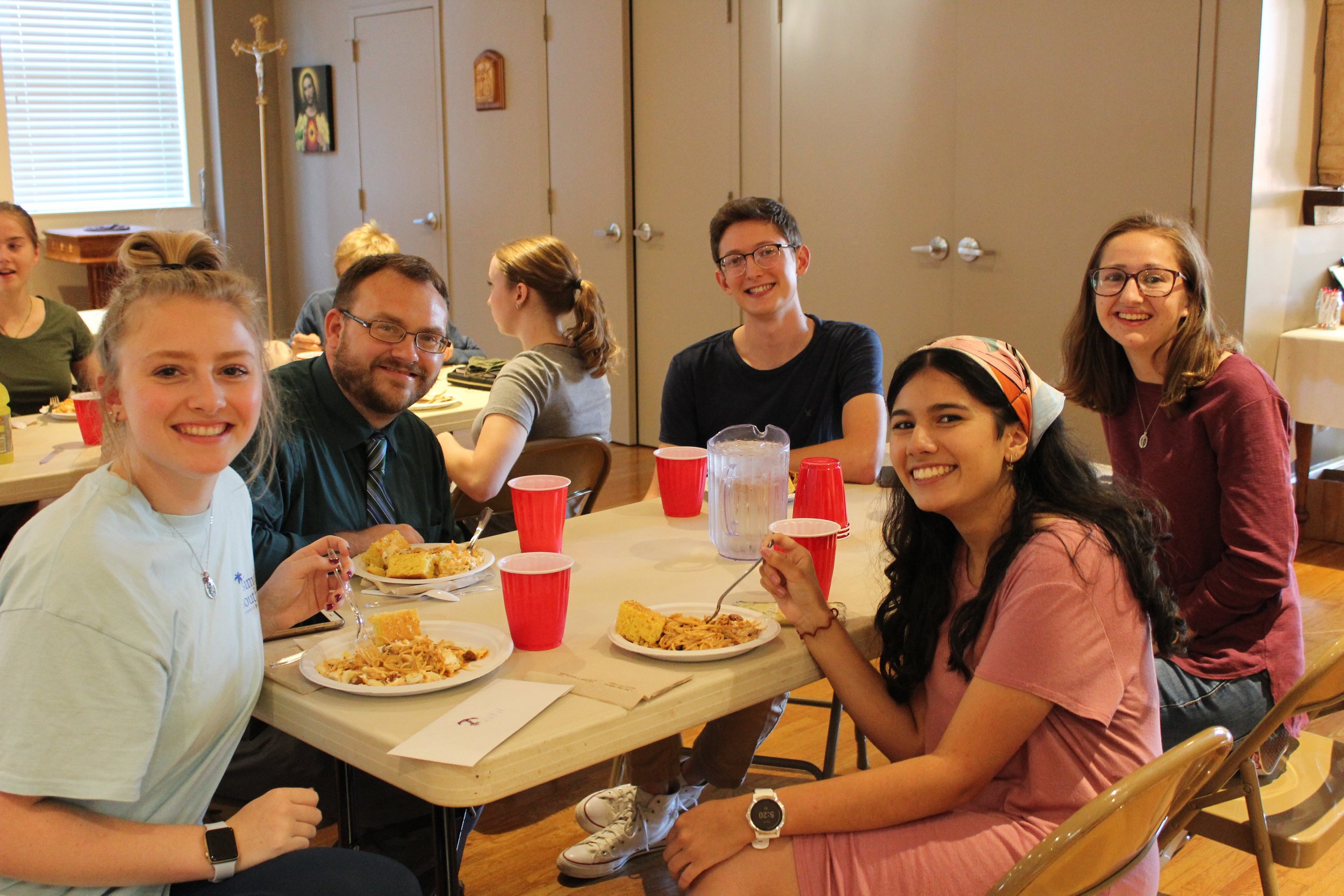  Students (and campus minister Bobby) enjoying one of our Thursday gatherings 