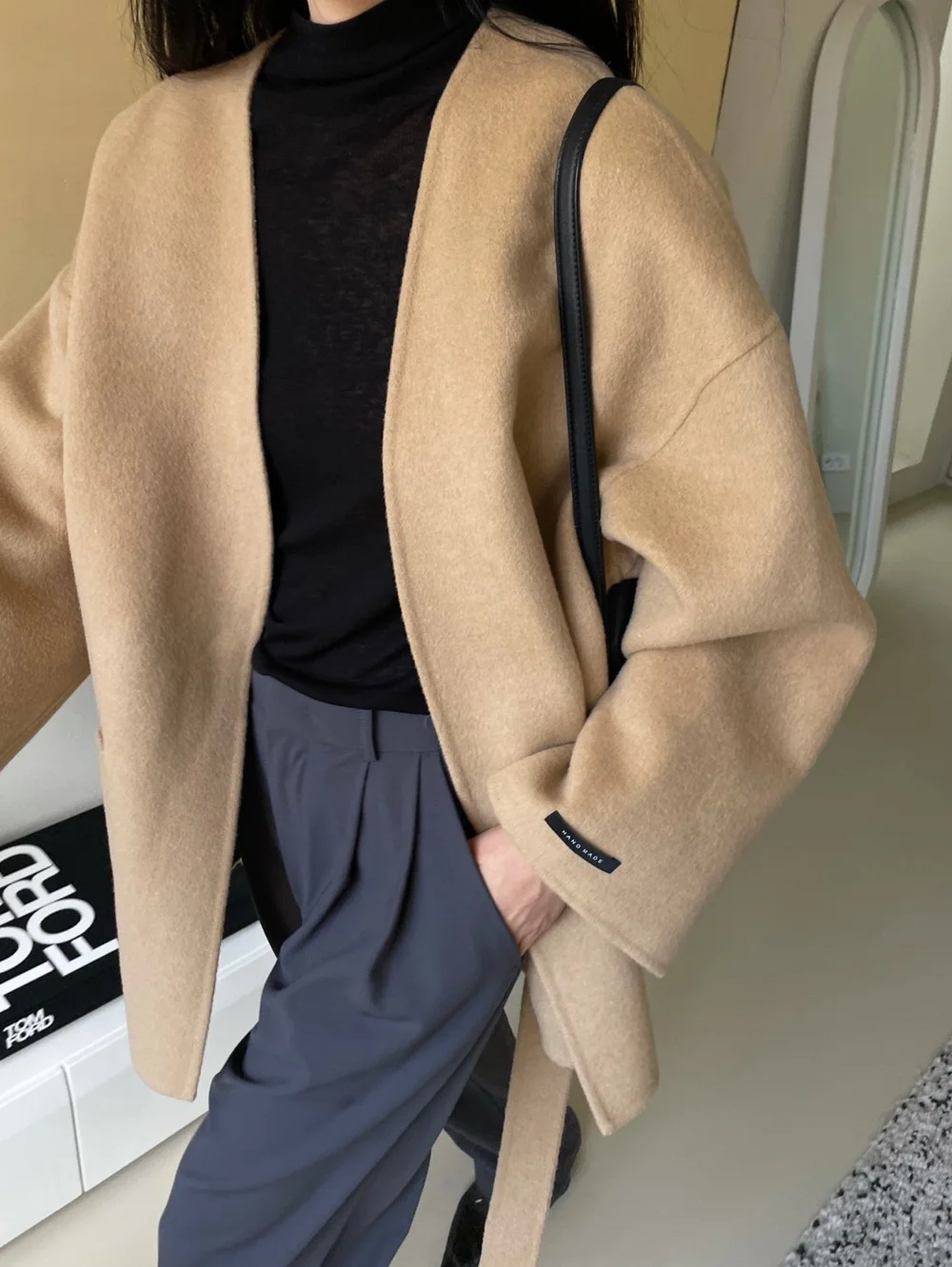 【OUNCE】 cashmere half handmade coat Wool Cashmere Chesterfield Coat | UNIQLO US