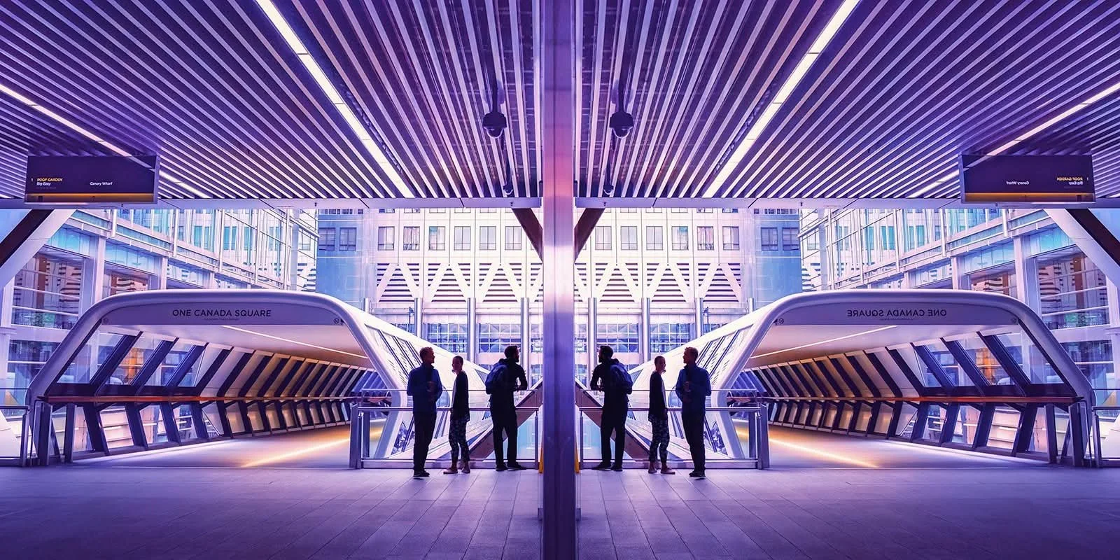 Canada square reflection 