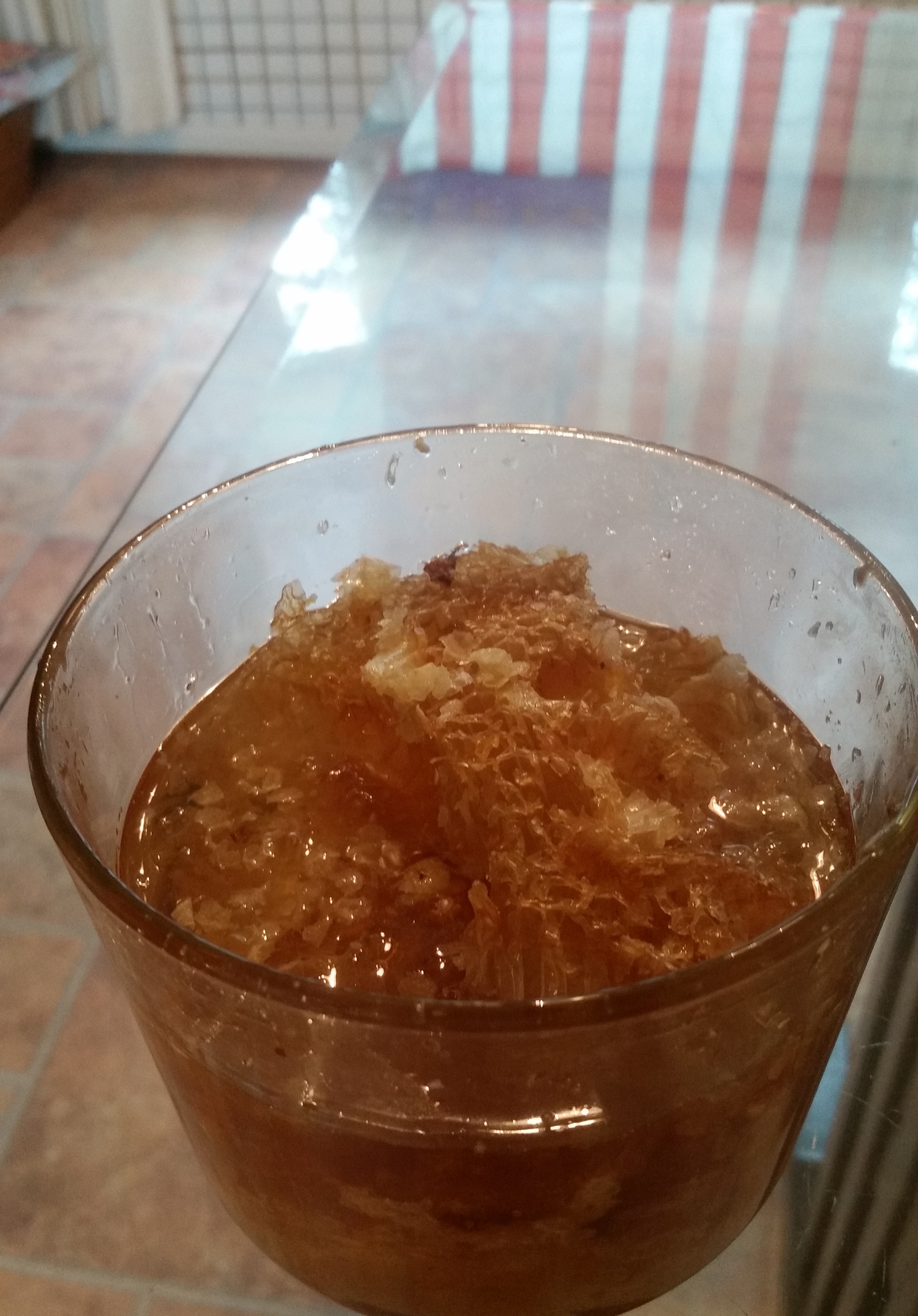 Celebrating the 4th of July with freshly extracted honey.
