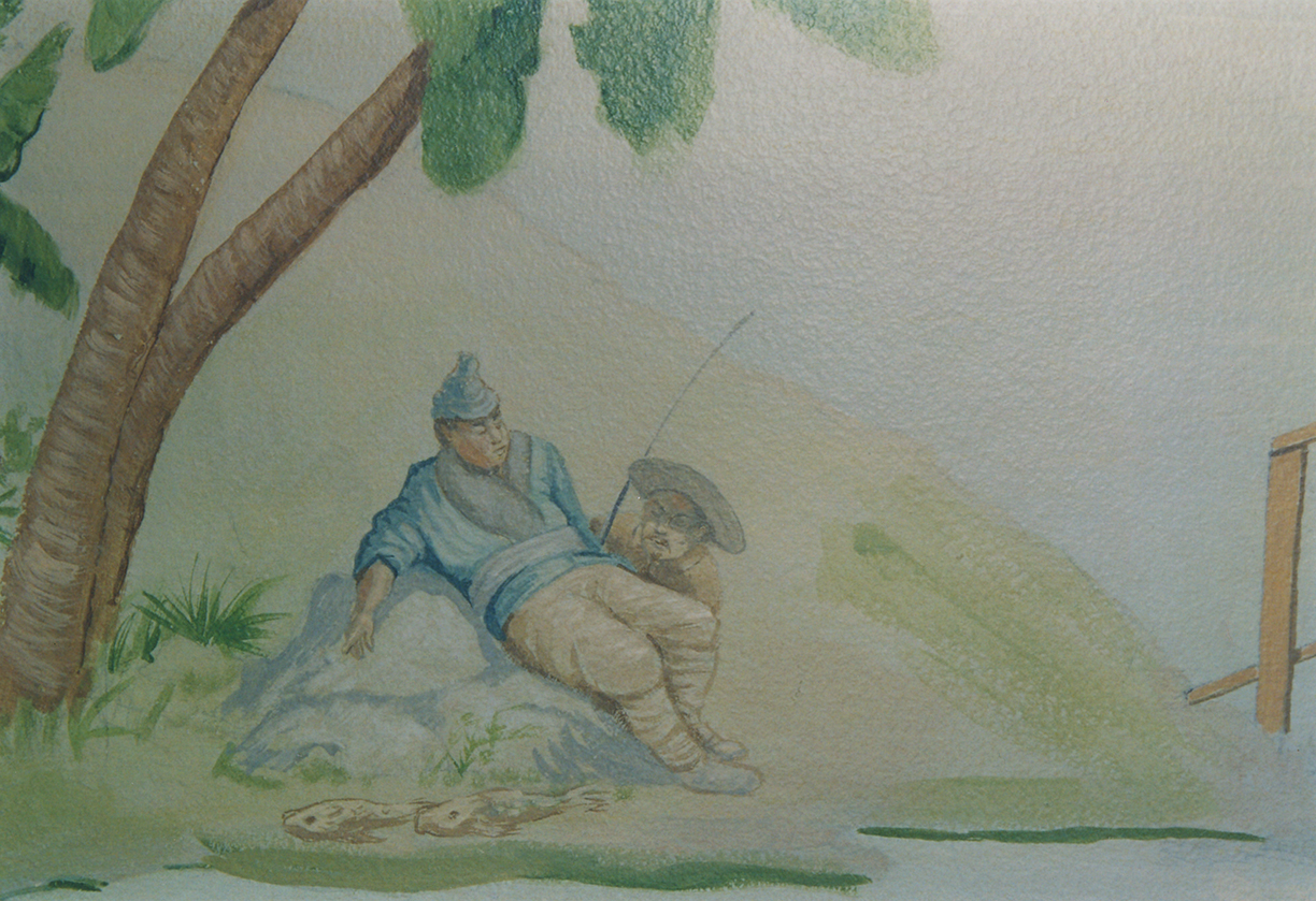 Chinese Landscape Mural - Detail