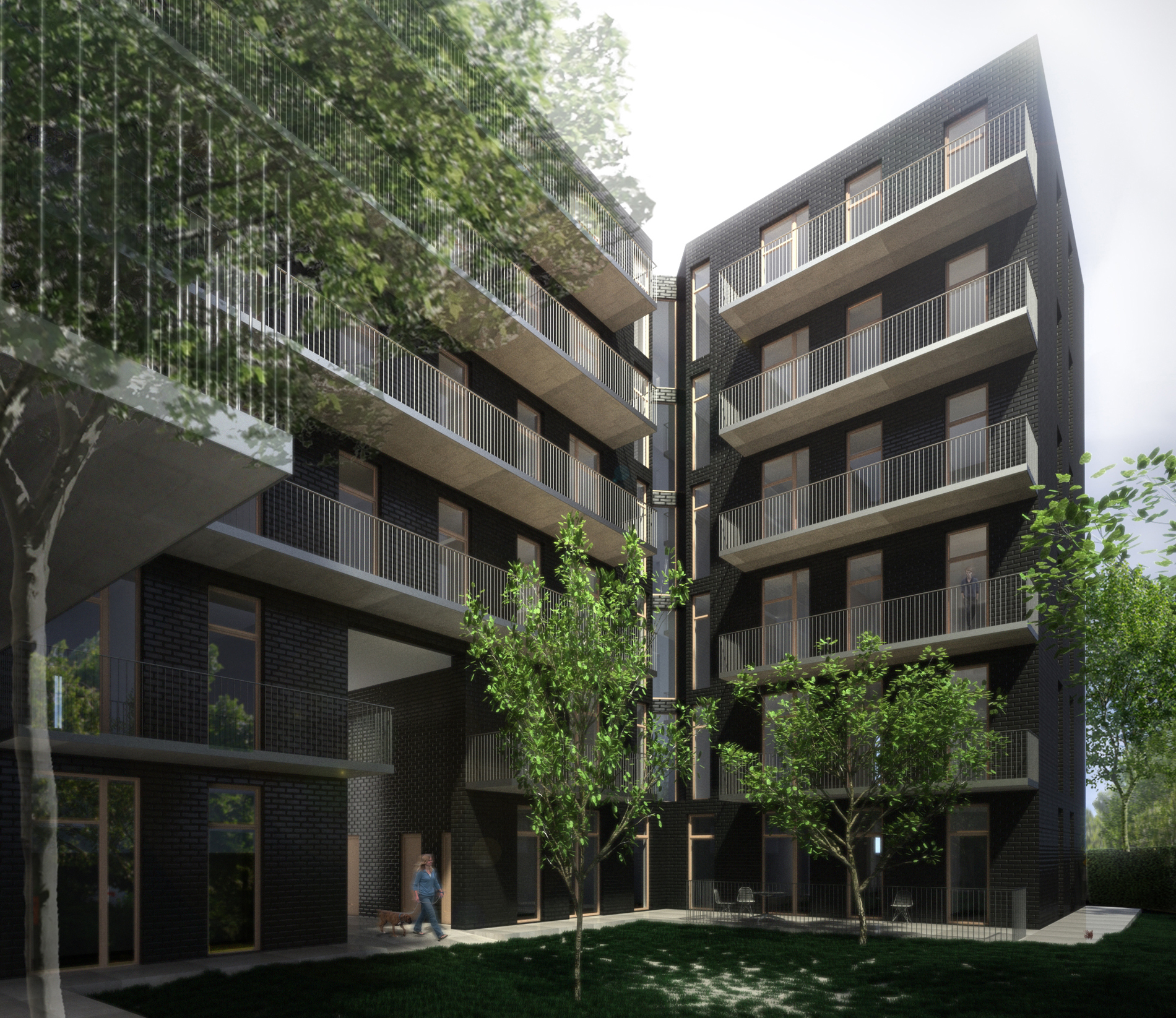 LES BALCONS EN COURSIVE PERMETTENT UN LIEN AVEC L'EXTÉRIEUR