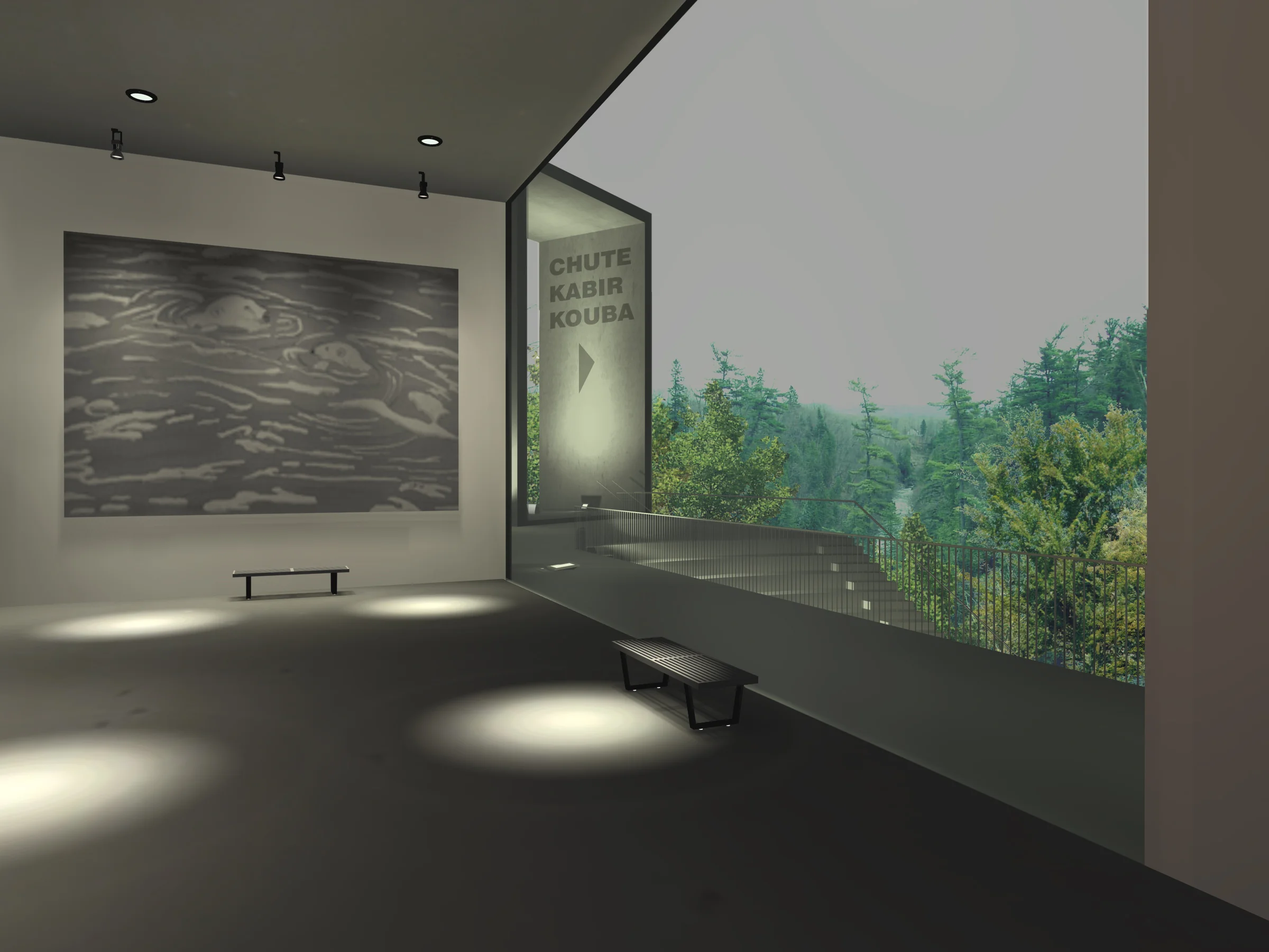 Vue d'une salle d'exposition