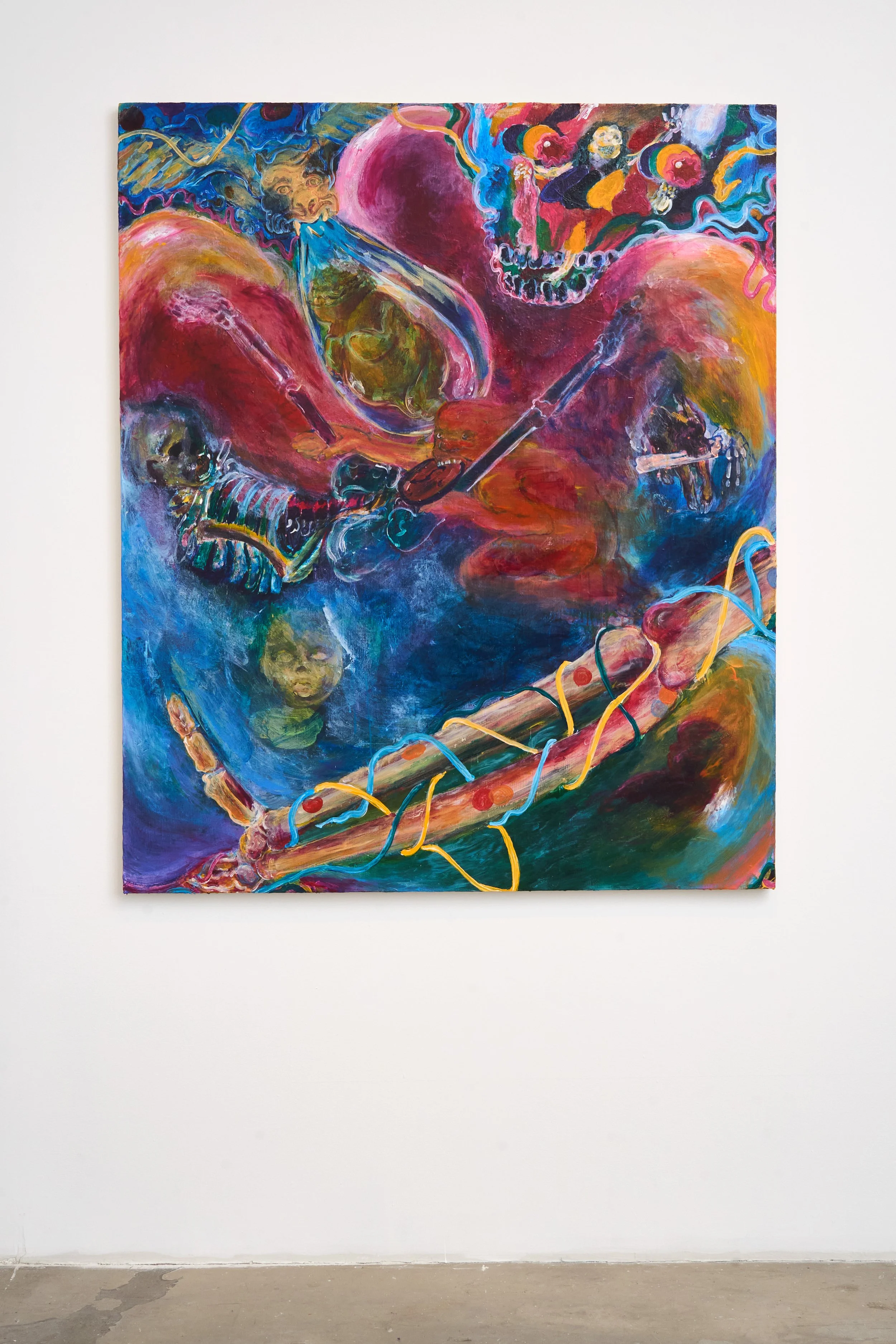   Clock Sucker   2026  Acrylic on canvas  60 x 48”    