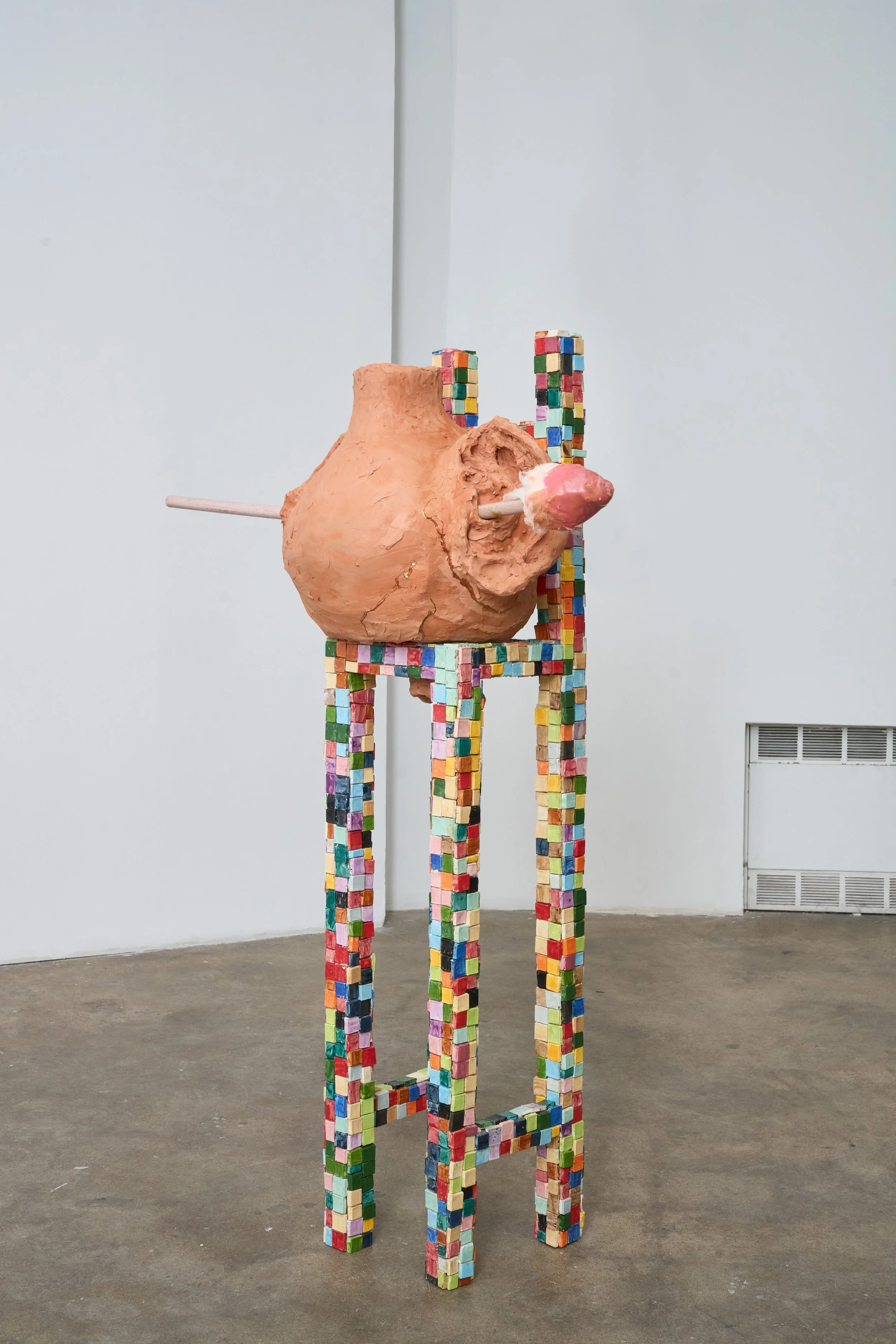   Stonewaller    2026    Ceramic, wood, cotton, wax    61 x 38 x 14”   