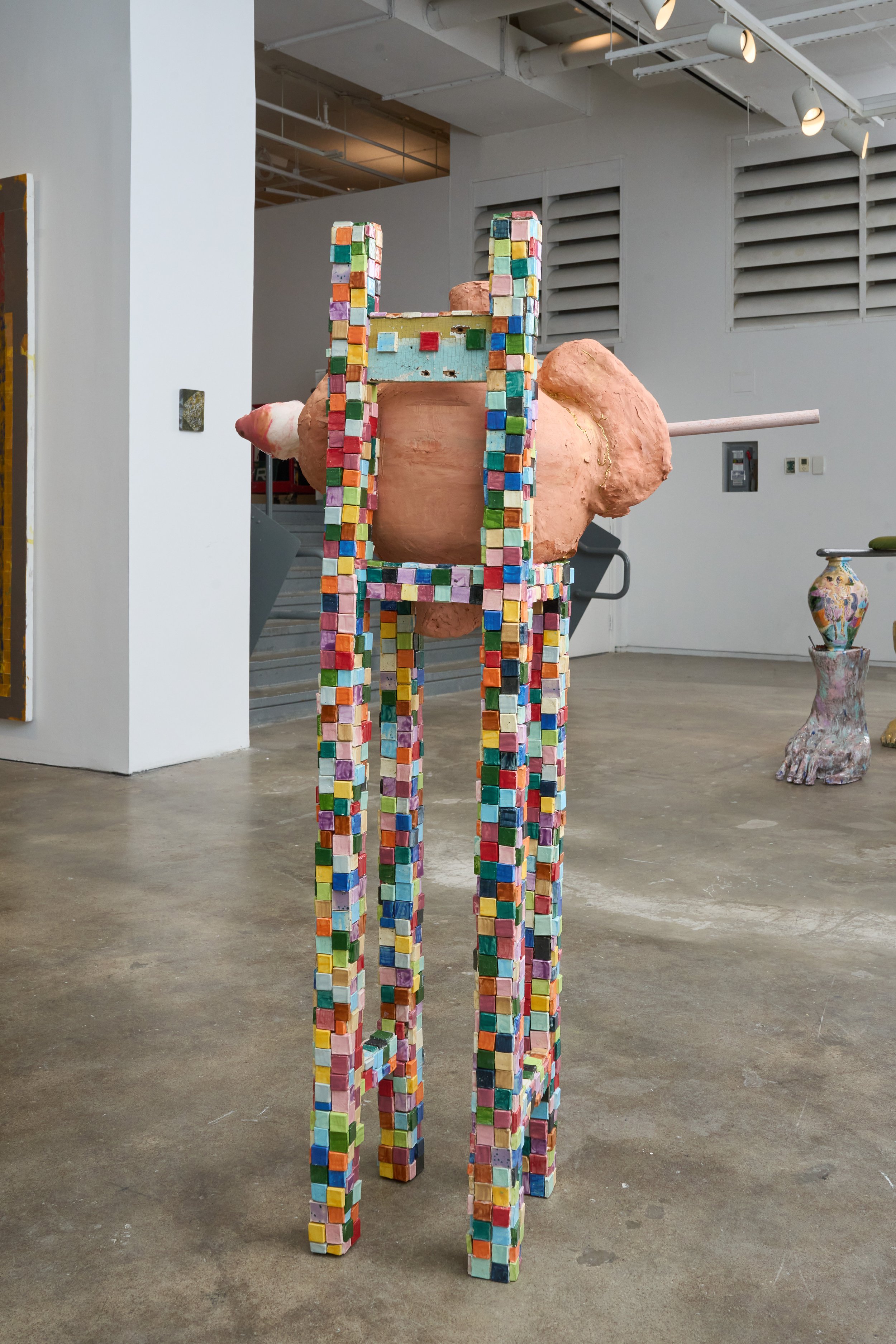   Stonewaller    2026    Ceramic, wood, cotton, wax    61 x 38 x 14”   
