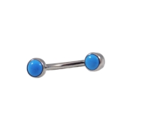 Turquoise curved barbell from Industrial Strength