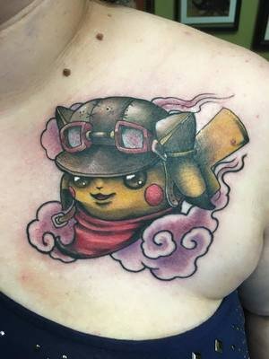Color realistic pokemon Pikachu Blastoise leg sleeve tattoo Tattoo ar... |  TikTok