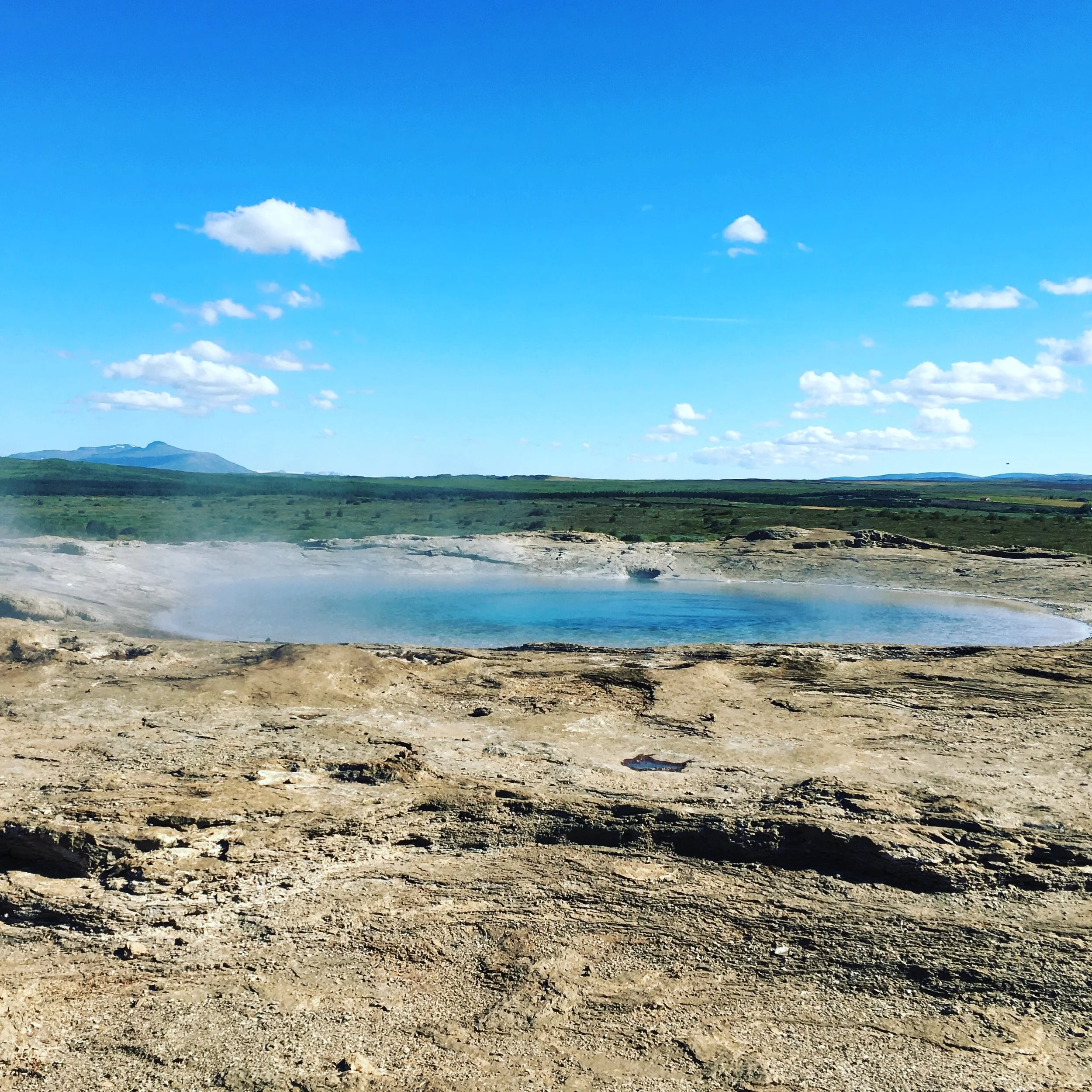 At the Geysir hot springs