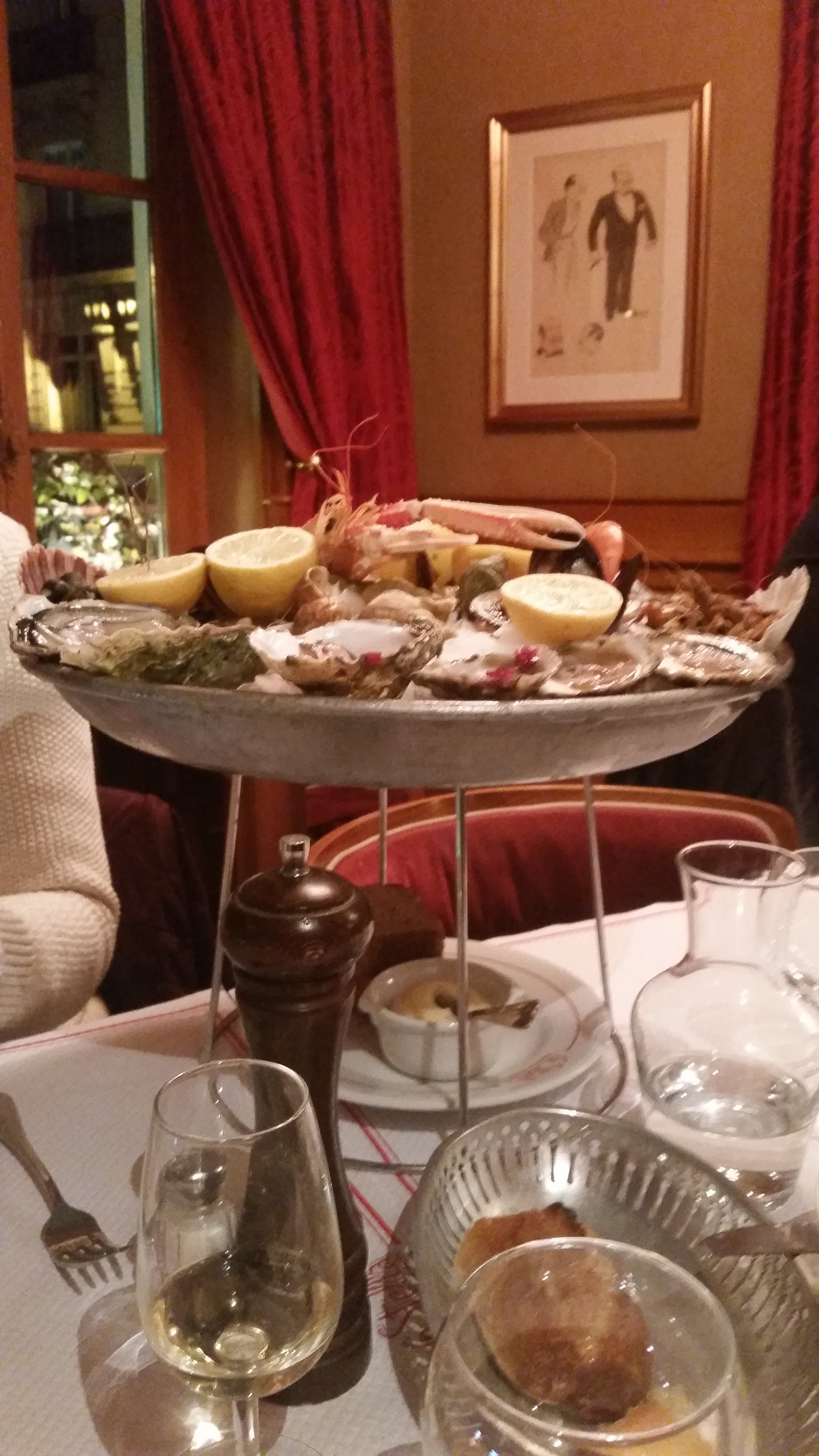 Seafood platter at Le Stella brasserie. 