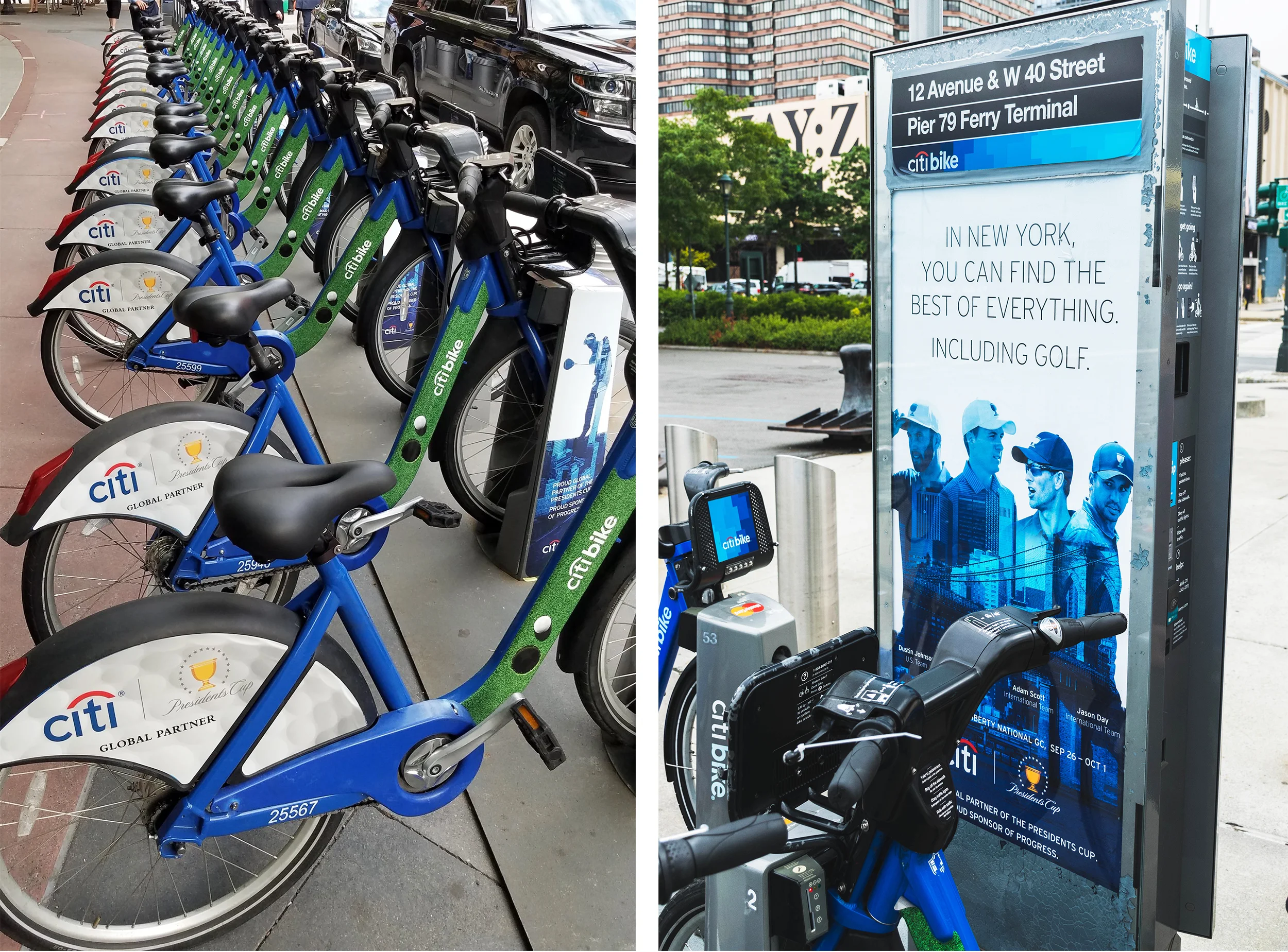  Presidents Cup edition of Citi Bike   THE 44-MILLION YARD CHALLENGE  As part of the campaign, we rolled out “The 44-Million Yard Challenge”, an experiential event to drive a virtual golf ball around the world. All to benefit the  No Kid Hungry  char