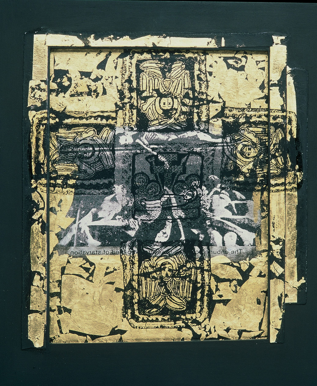 5aa(0) - Another Kind of Icon #15, gold leaf, photocopy, gesso, wood, 13x10 in. 1996.jpg