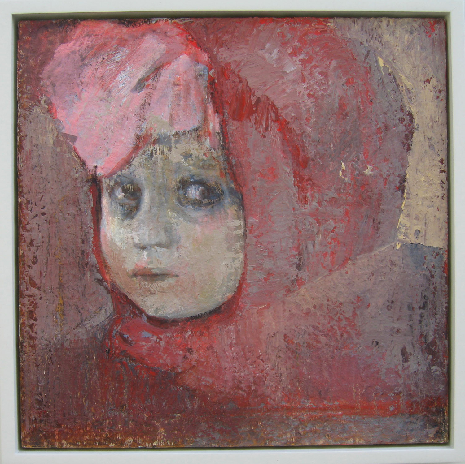 5ba(0) - Gift-Wrapped (Red Hood - oil, resins, wax, on canvas,wood - 22x22 in. 2004).jpg