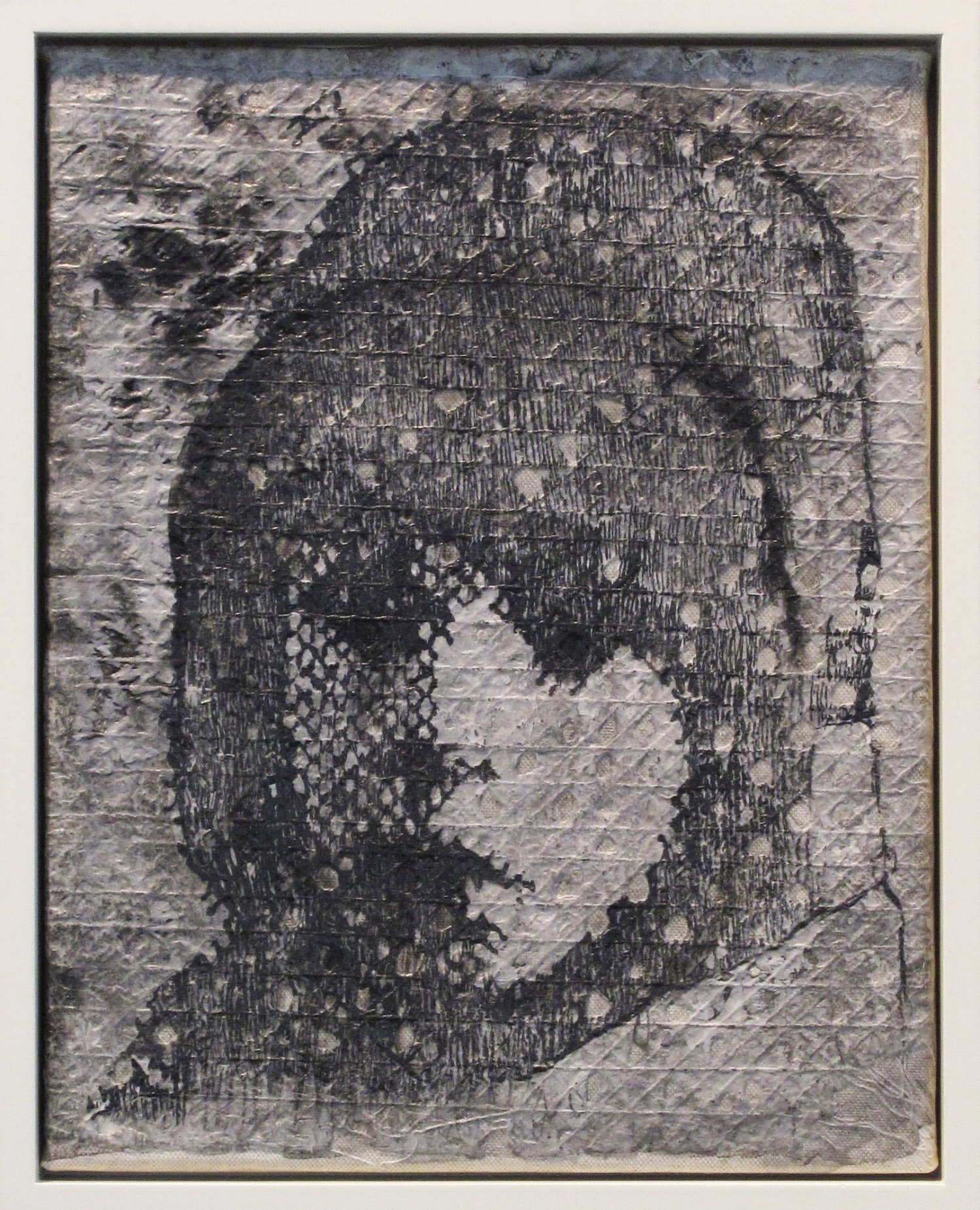 5bj(0) - Shrouded Child -inks on handmade  paper over canvas, 14x11 in. , 2011.jpg