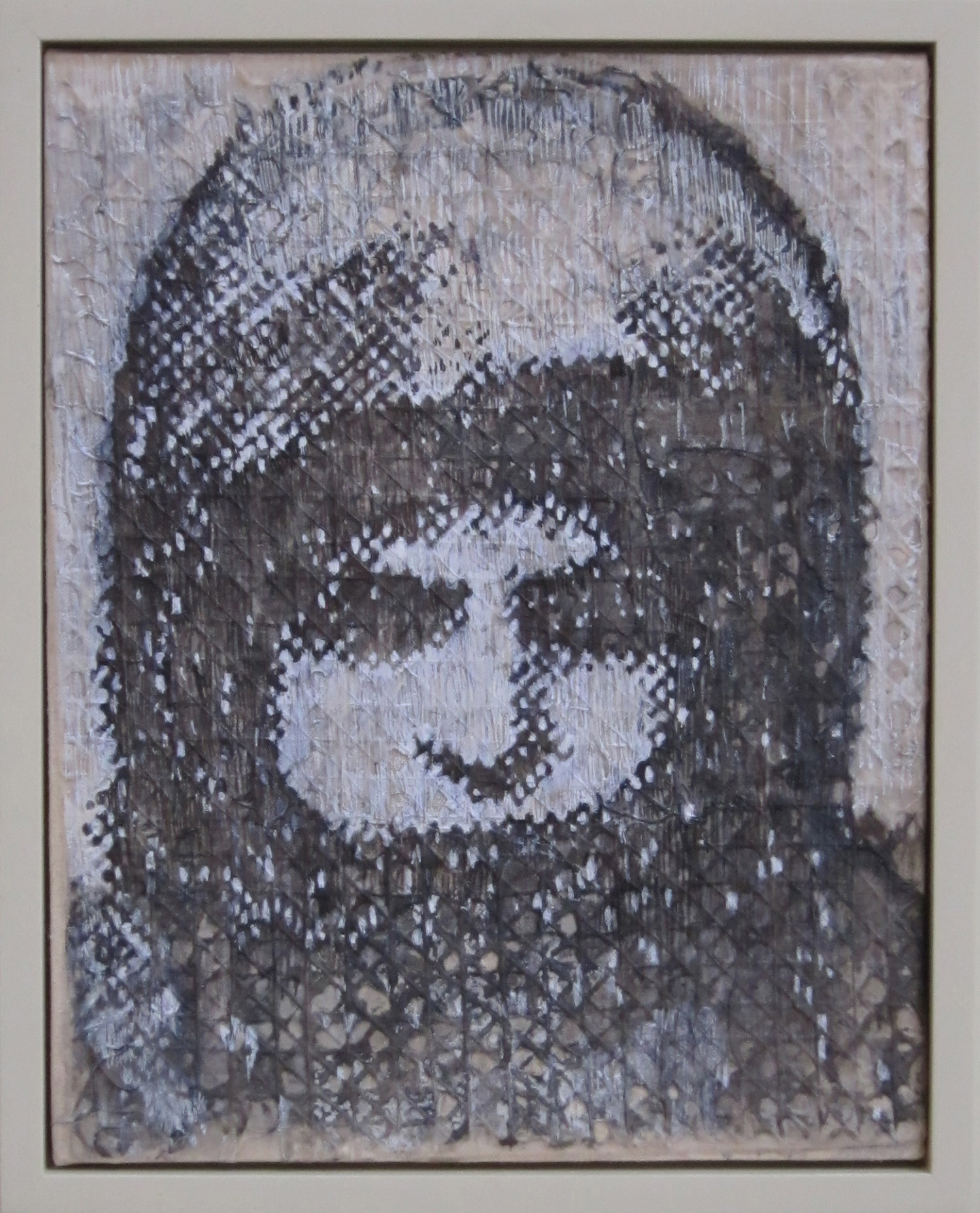 5bk(0) - Orphan Girl, inks on handmade paper over canvas, 14x11 in. 2010.jpg