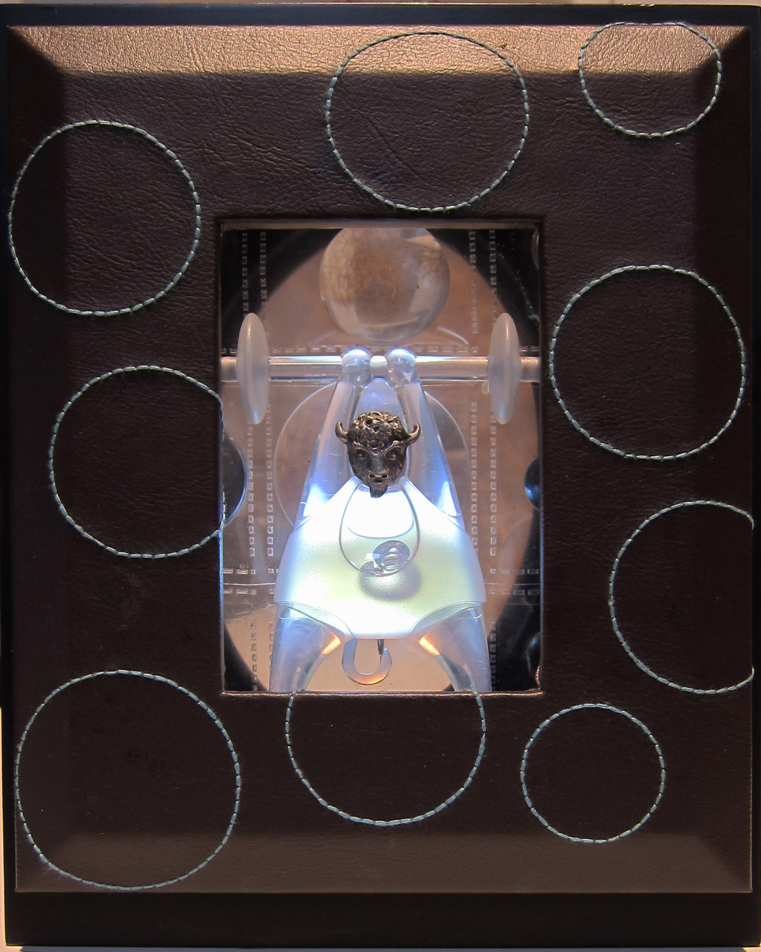 5cj(0) - Mister Bubbles, acrylic, light, metal, wood, 9x7x3 in.,  2010.jpg