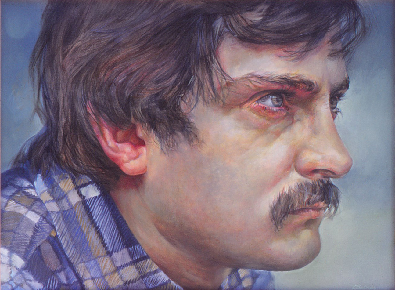 5dn - Study of M. Without Glasses - oil on canvas, 21x28 in., 1982.jpg
