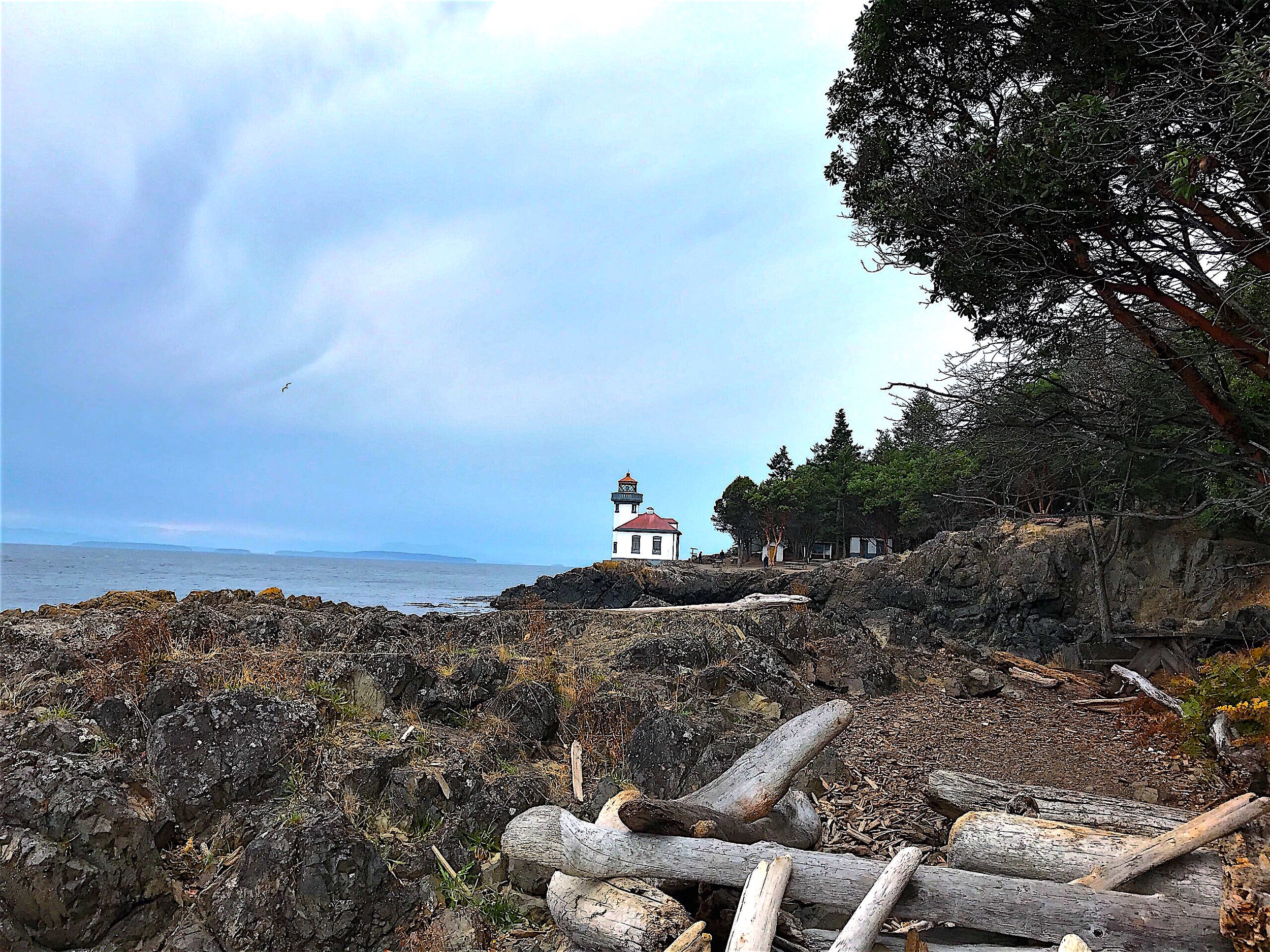 Hike a quarter mile to the Lime Kiln Lighthouse