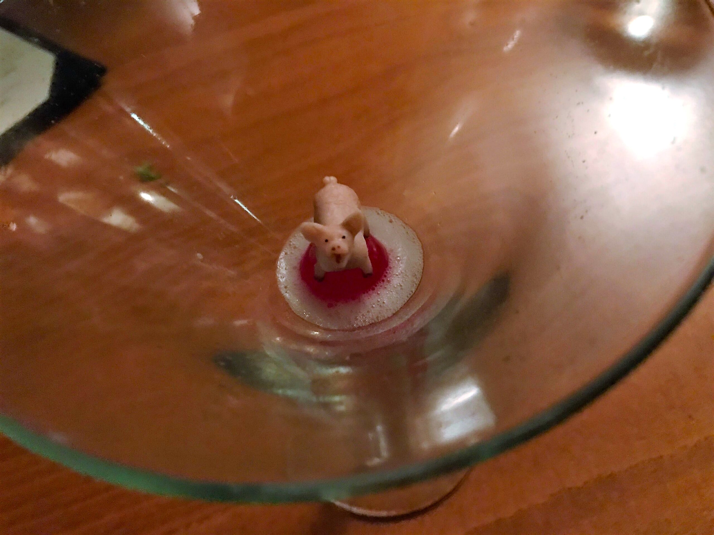 The Bottom of a Pig War Martini at McMillen’s Dining Room