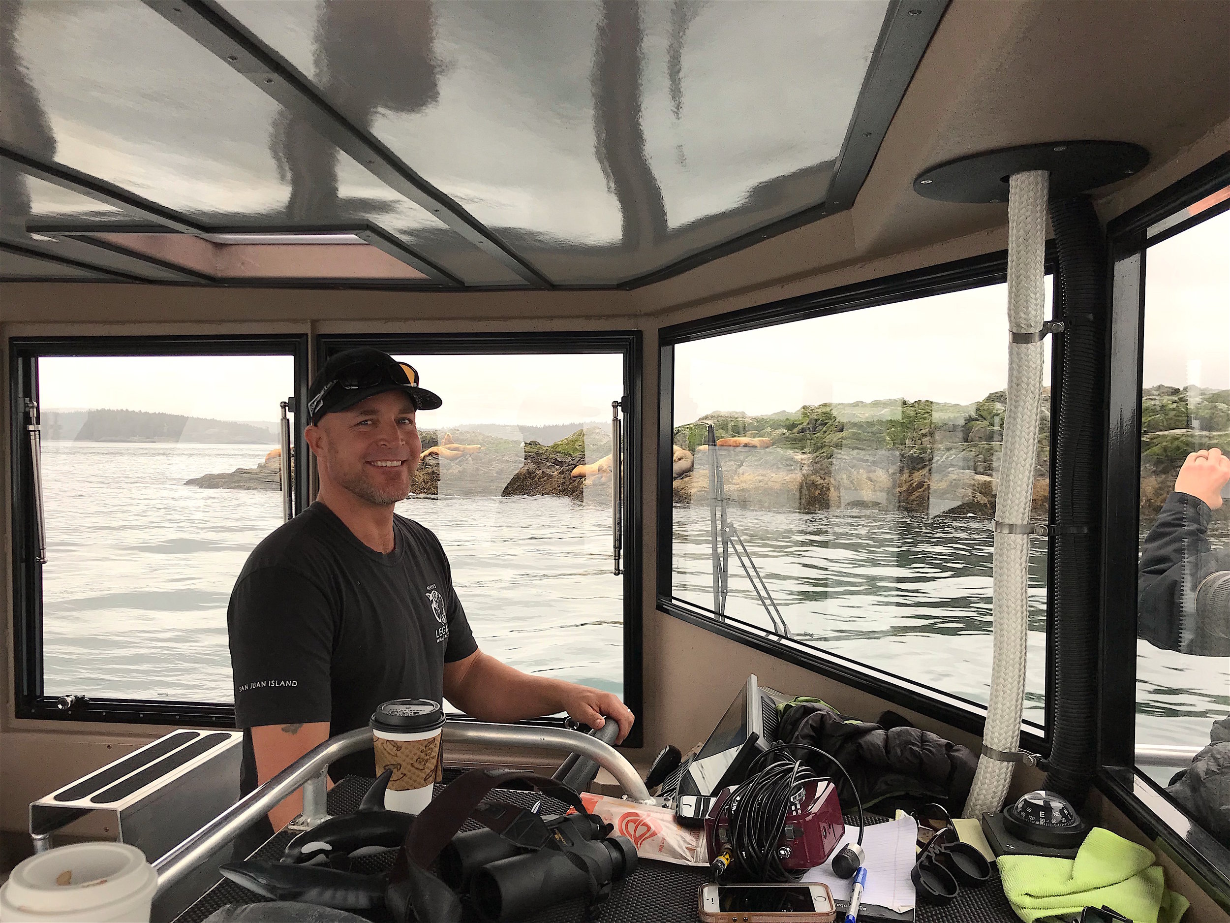 Captain Spencer with Maya’s Legacy Whale Watching and the Steller Sea Lions of the Salish Sea