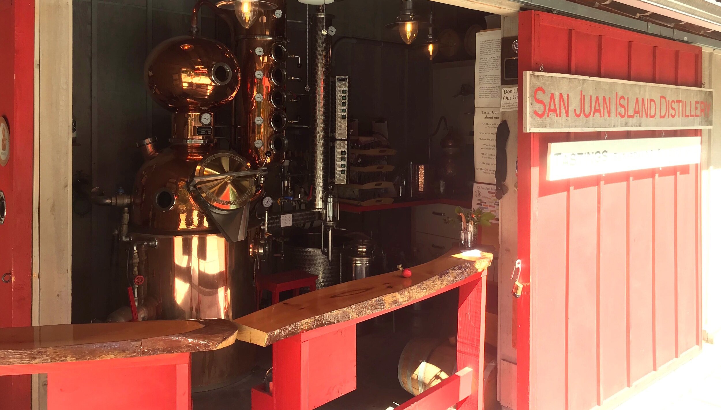 San Juan Island Distillery offers tastings and tours every Saturday