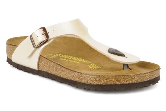 Birkenstock- Gizeh in Peal White