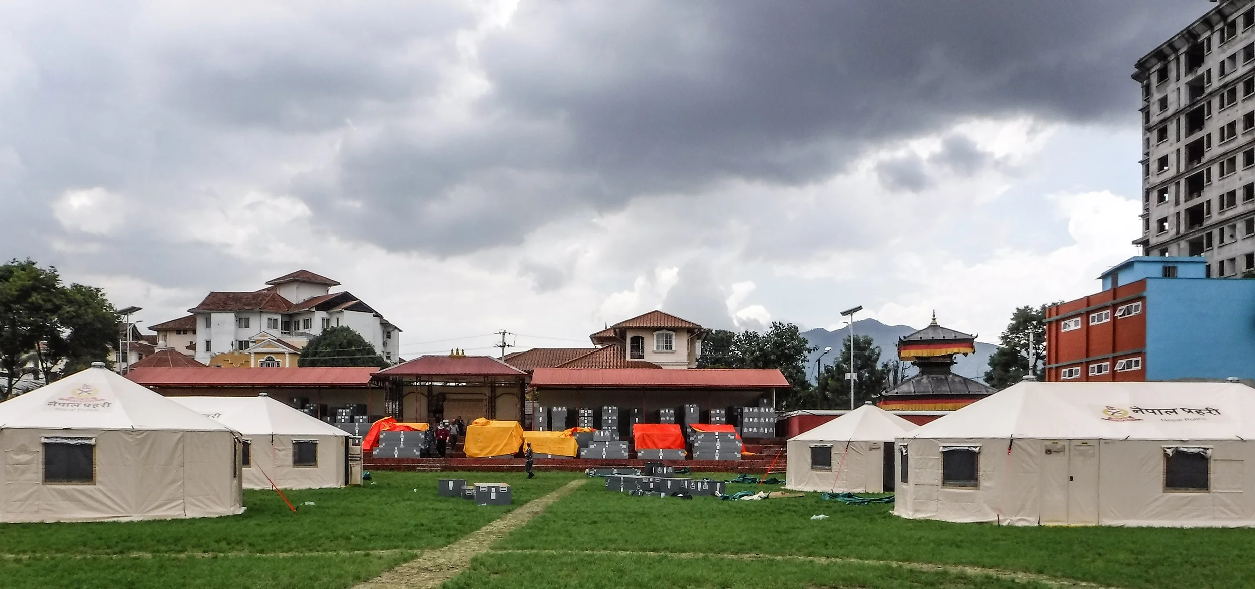 Western Shelters on the ground in Nepal.