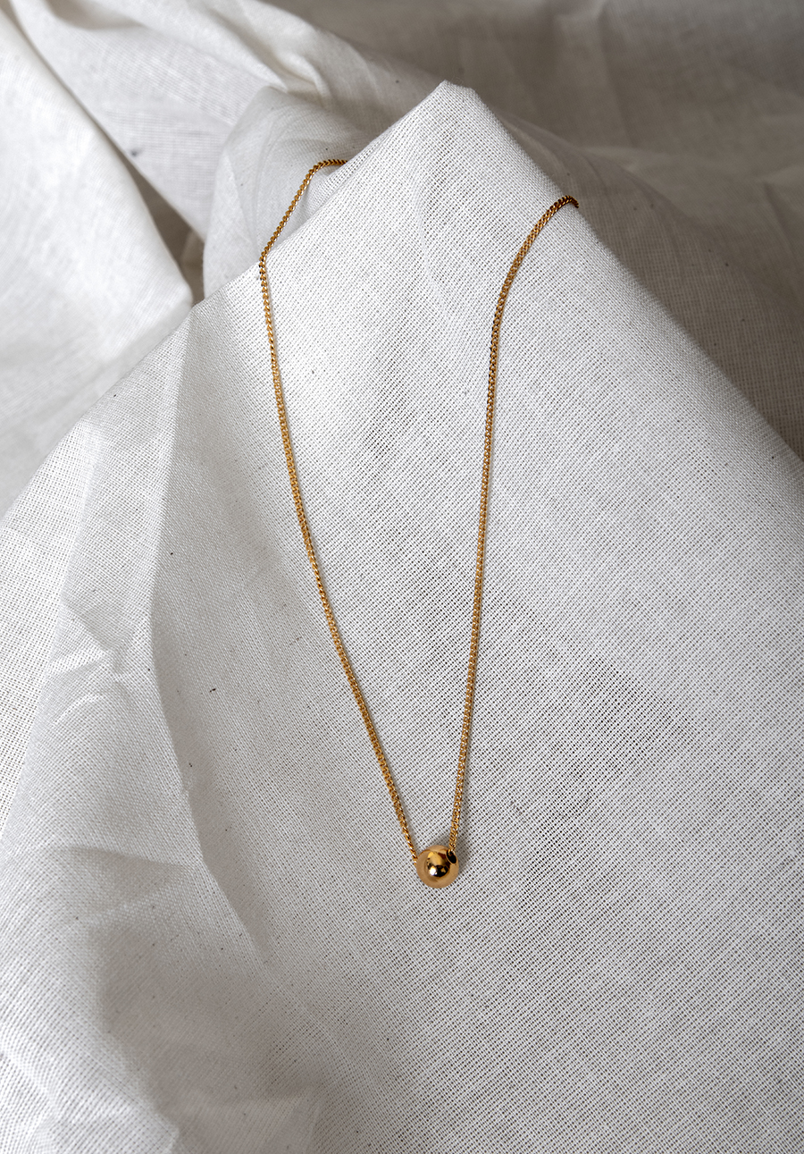 saturn necklace - ball sphere short pendant - gold - nashira arno jewelry .jpg