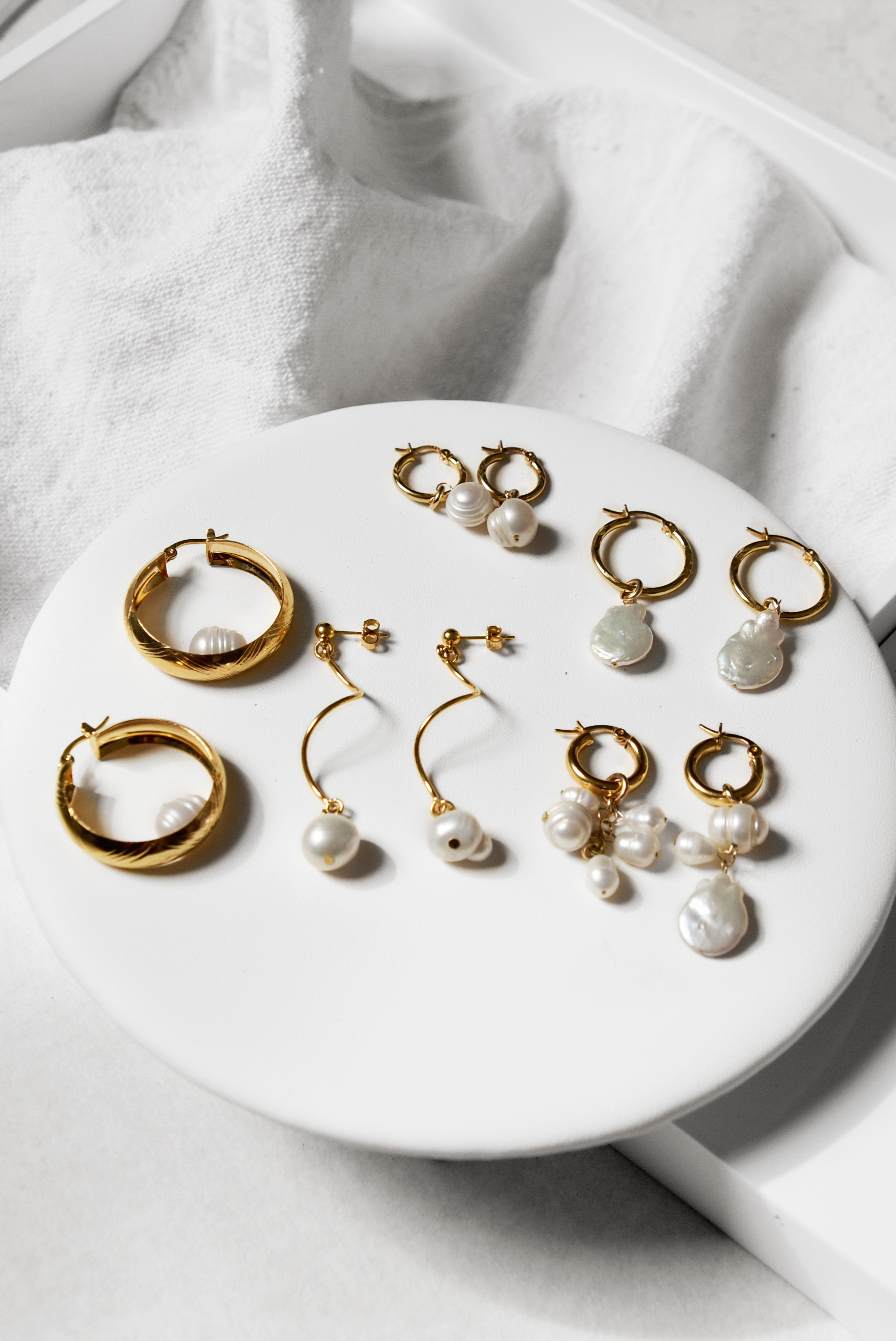 Nashira Arno Jewelry Ellie Cluster Long Party Earring Pearl Baroque Handmade Gold Event Cocktail Sustainable Shop Latin American Designer Female Owned