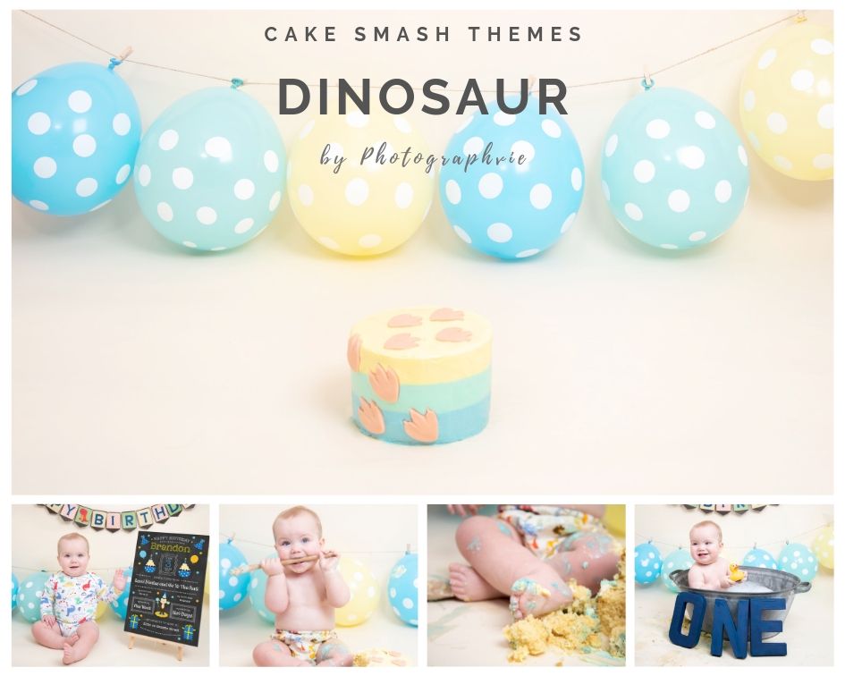Dinosaur Cake Smash Photoshoot