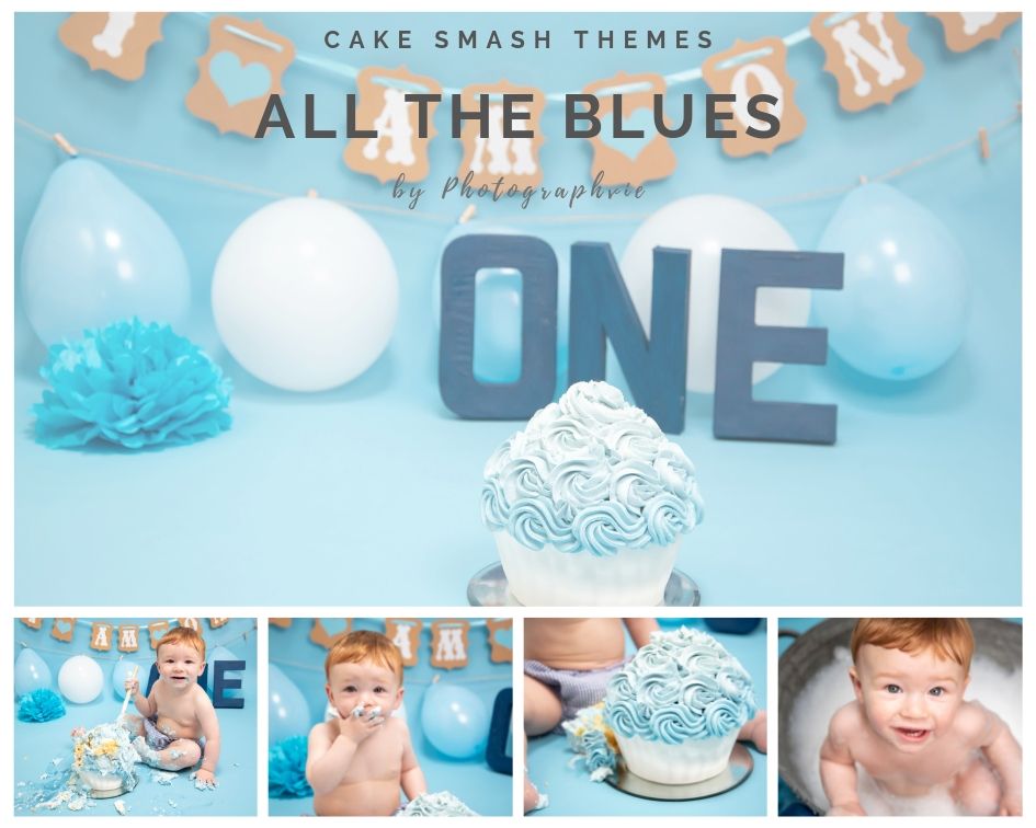 Blue Cake Smash Photoshoot