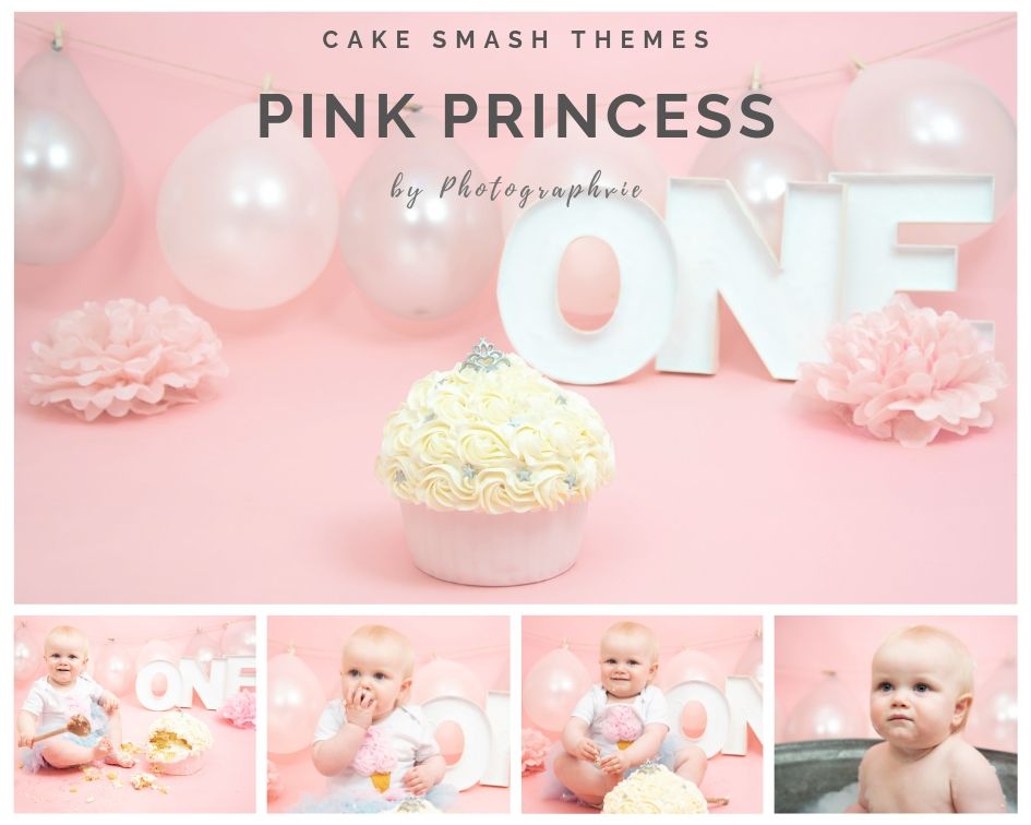 Pink Princess Cake Smash Photoshoot