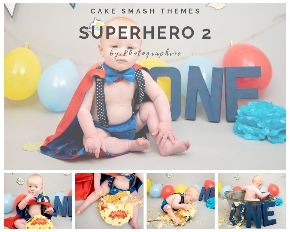 Superhero Cake Smash Photoshoot