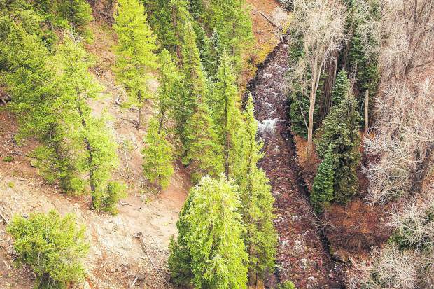 'The city of Aspen filed paperwork Monday with the District 5 Water Court to renew its water rights on Maroon (pictured) and Castle creeks, which could lead to the construction of dams on each stream.' Source: Ana Stonehouse, The Aspen Times