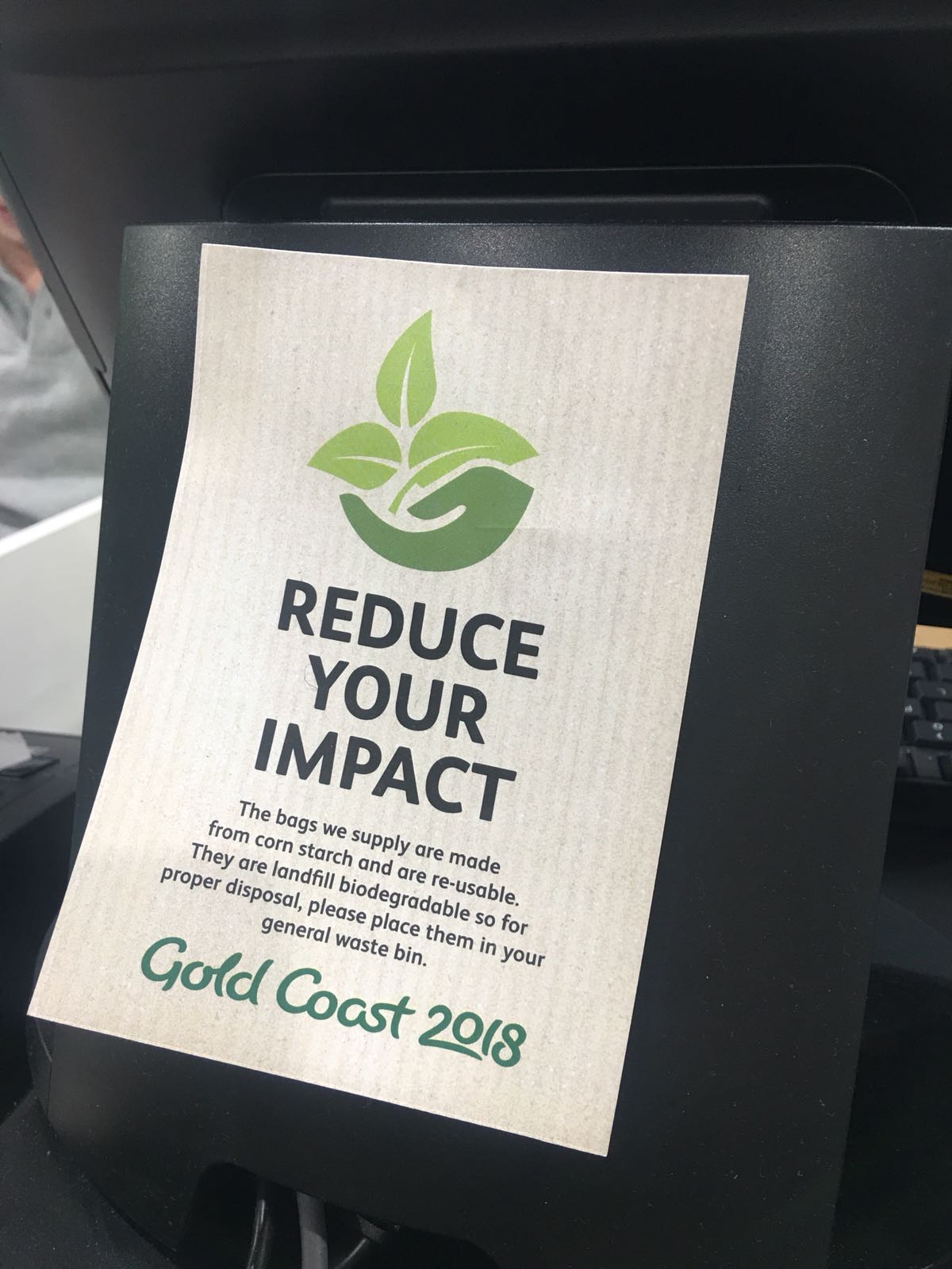  Biodegradable, re-usable bags on offer to attendees at the Gold Coast Commonwealth Games 2018. 