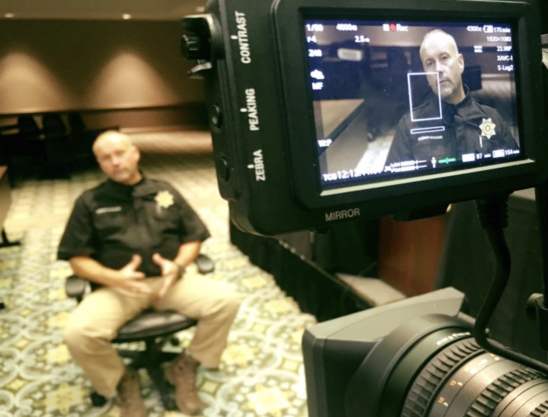 Sheriff Darren Mitchum. When we interviewed, we didn’t even know each other. Now, we openly talk about the challenges and issues I experienced in making the film.