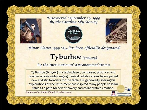 Minor Planet Award - What is the TyBurhoe Planet?