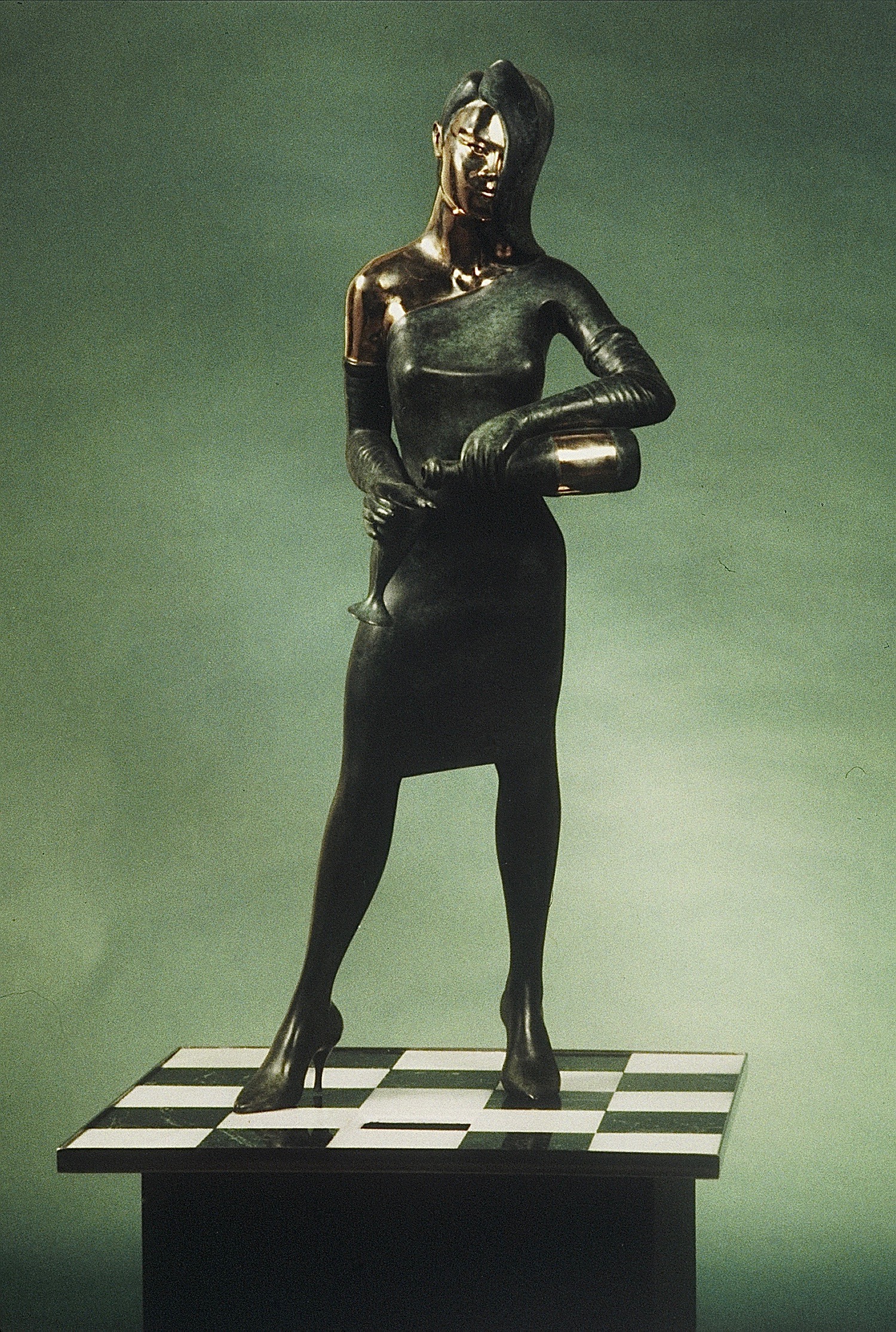 Thomas Coffin - Party Girl (fountain), half life-size, bronze