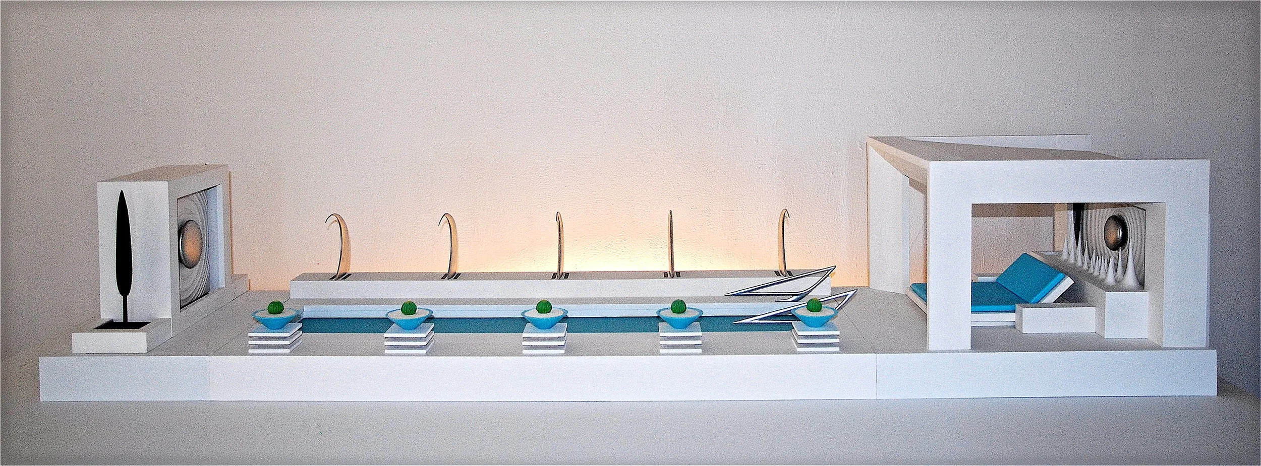 Thomas Coffin - custom pool, cabana, and fountain design model