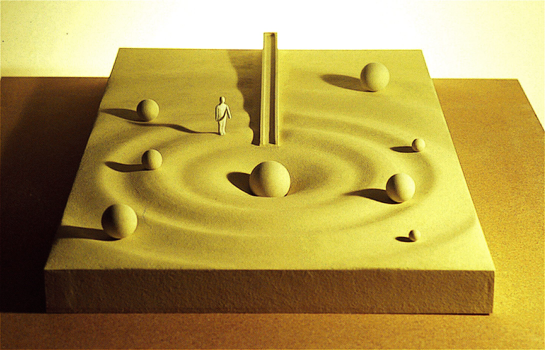 Thomas Coffin - Ripple Effect Fountain, monumental sculpture and earthworks model
