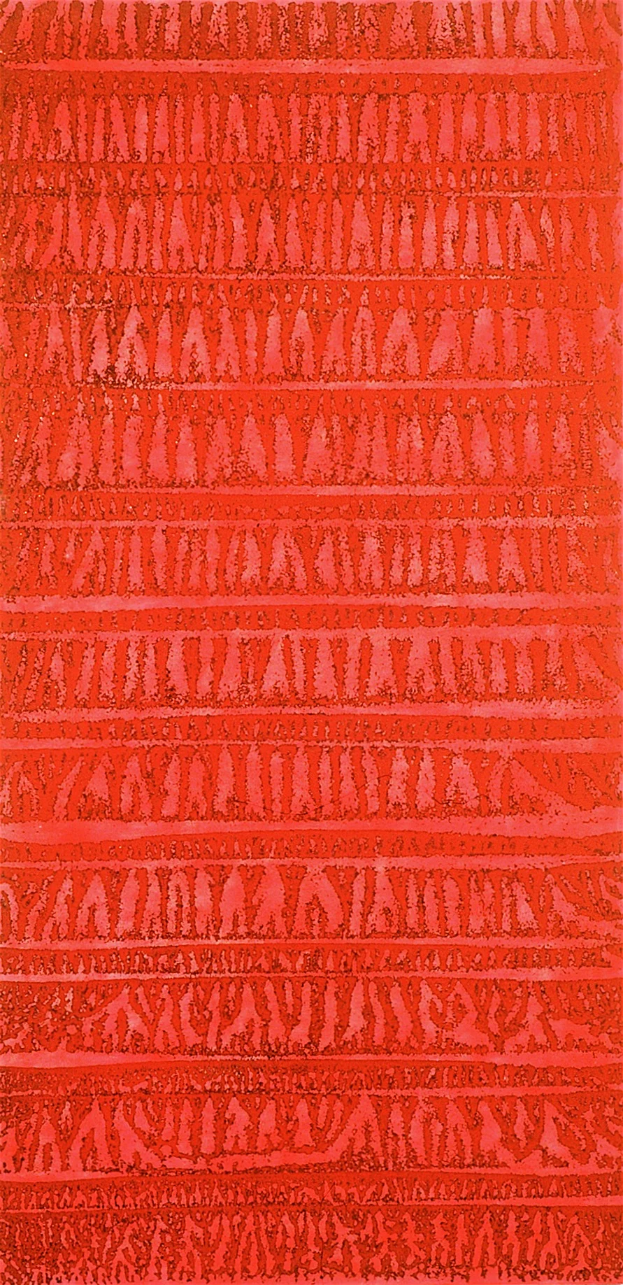 Julia King - Mysterious Writings #4, 32 1/2" h x 16 1/2"w x 1 3/4"d, oil on wood panel
