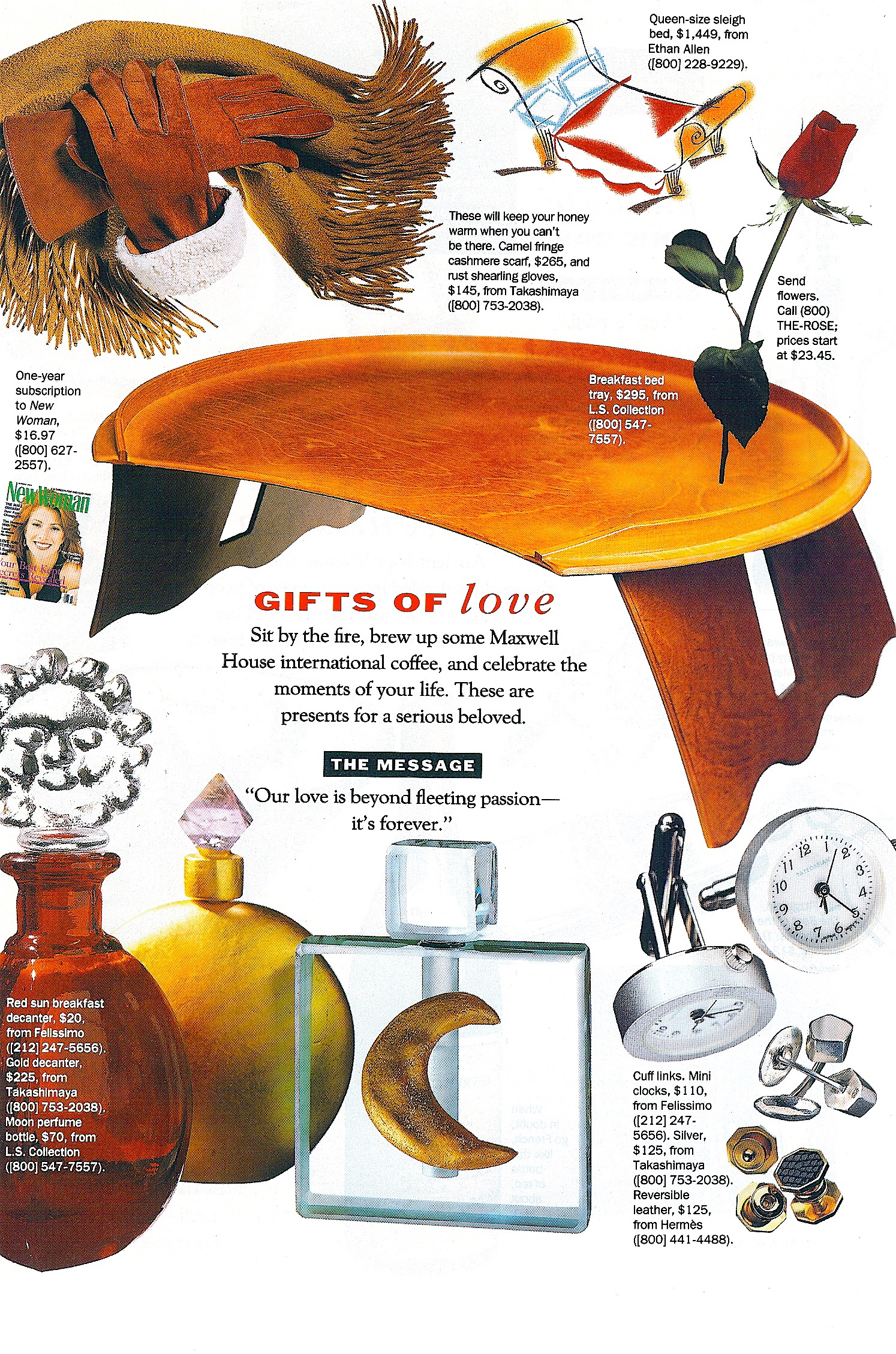 Coffin & King Press - Coffin & King Gilded Perfume Bottle with Crystal Finial featured in New Woman Magazine