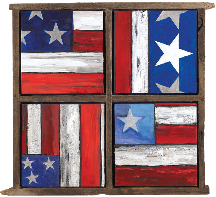 I Pledge Allegiance 26"x26" 2015 Acrylic and Canvas on Canvas