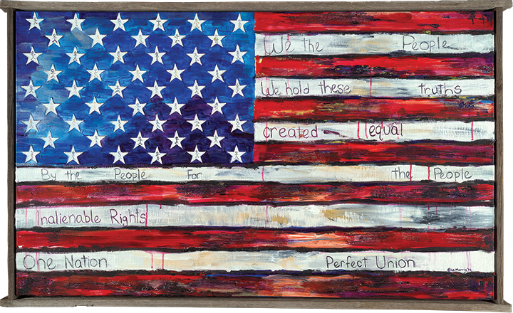 Created Equal 36"x60" 2015 Acrylic and Canvas on Canvas