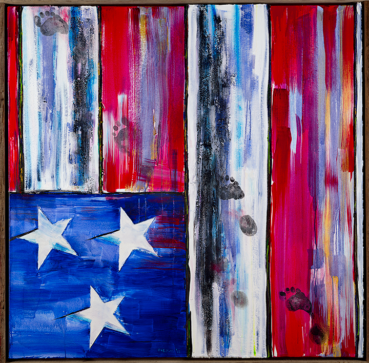 Tread Softly 50"x50" 2015 Acrylic and Canvas on Canvas