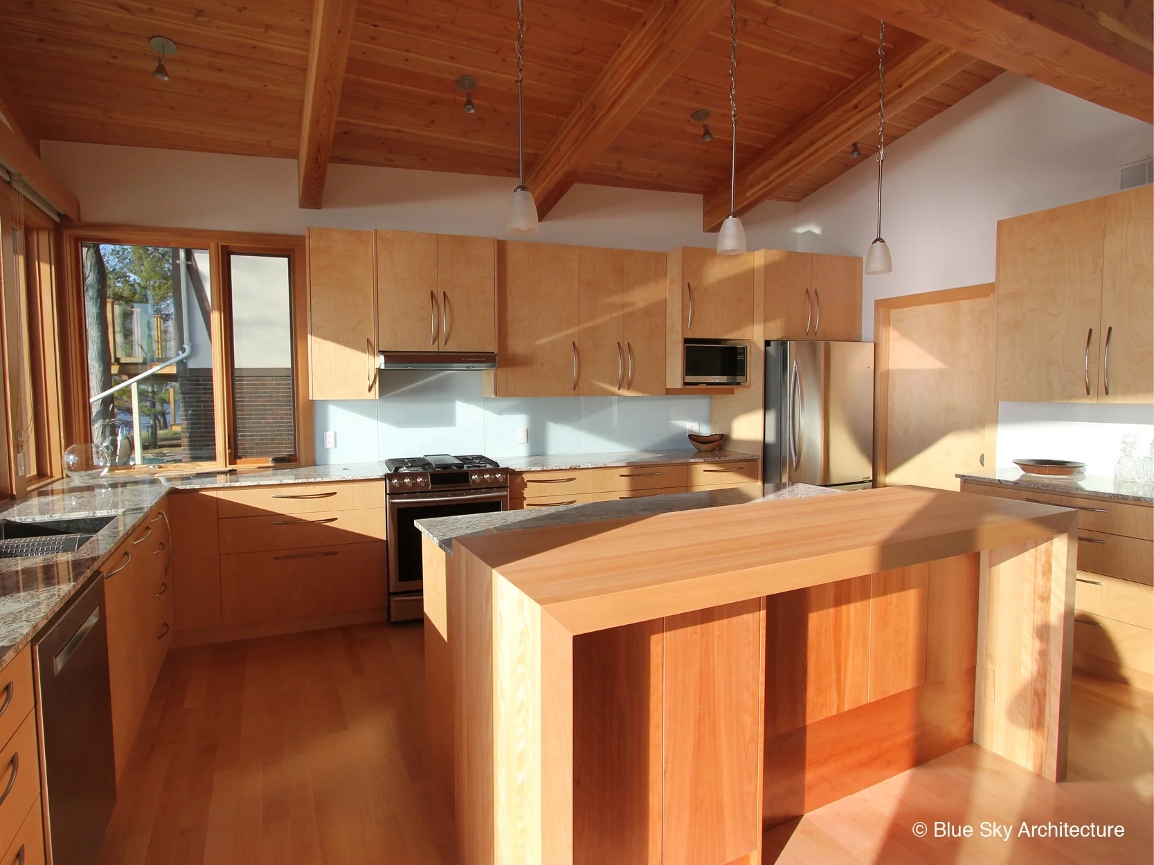 Lake Shore custom kitchen design with all wood materials
