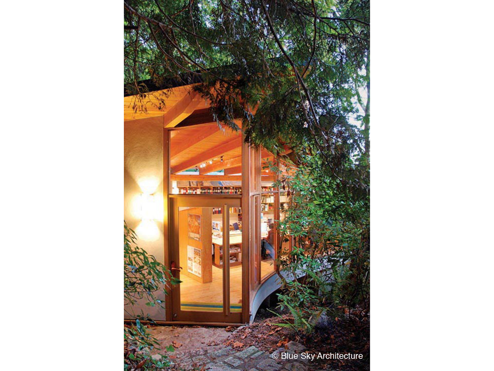 Organic Architecture Studio with Custom Entry Door