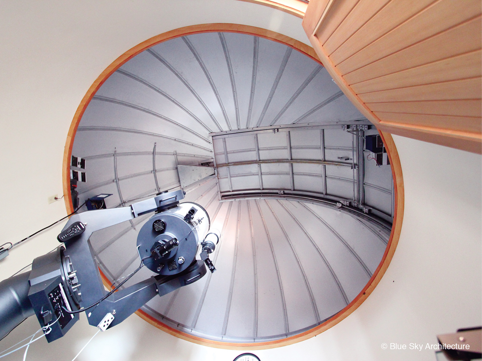 Observatory Telescope in Modern Residence