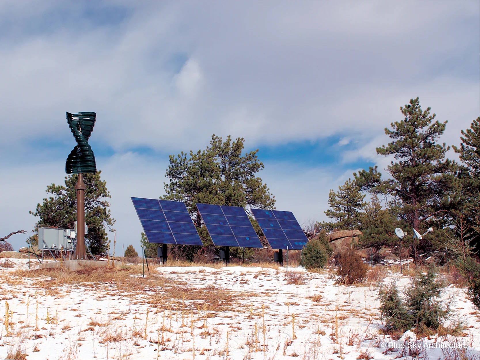 Solar Panels and Custom Designed Residence