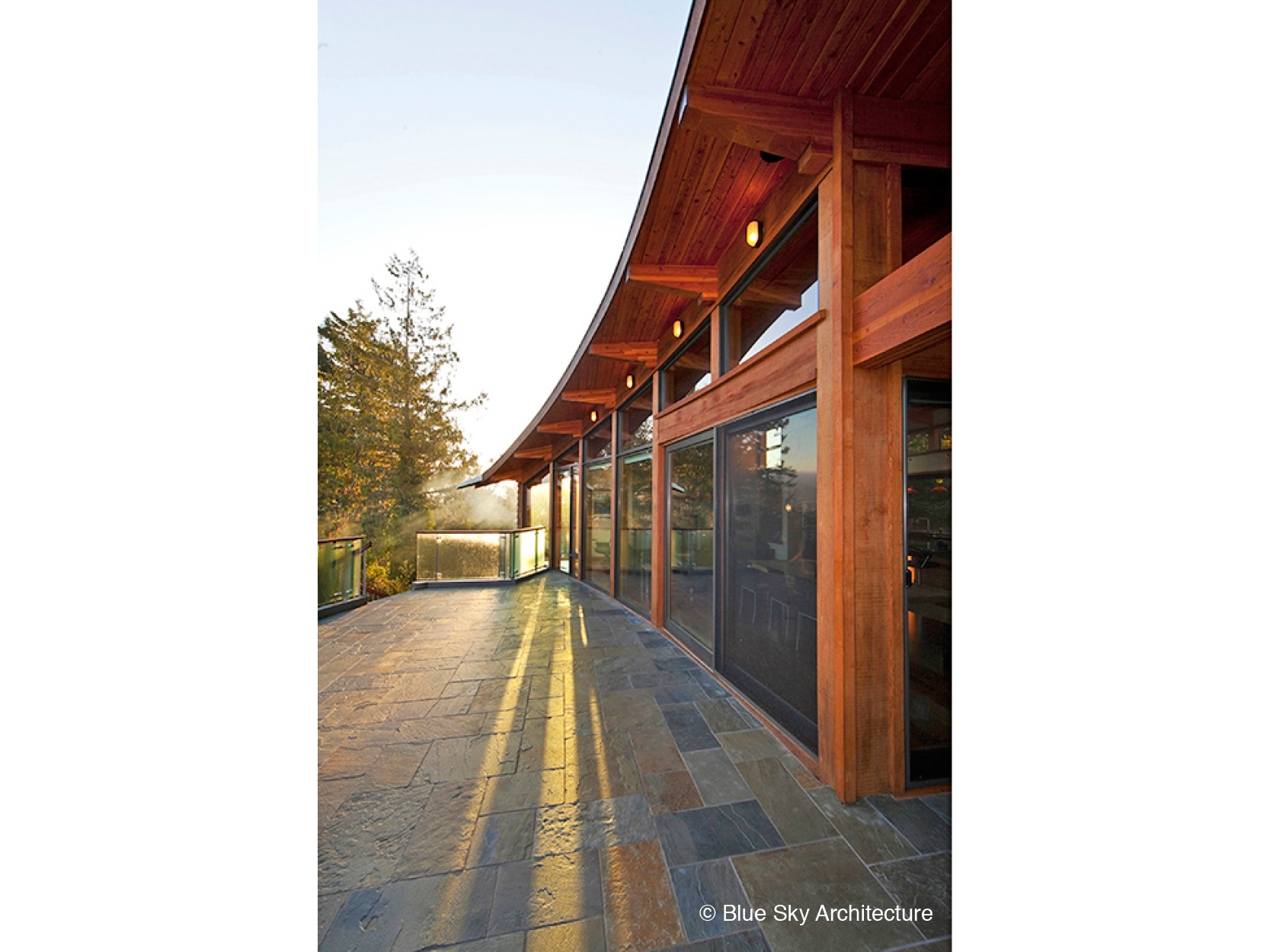 Exterior of residence with bluestone terrace